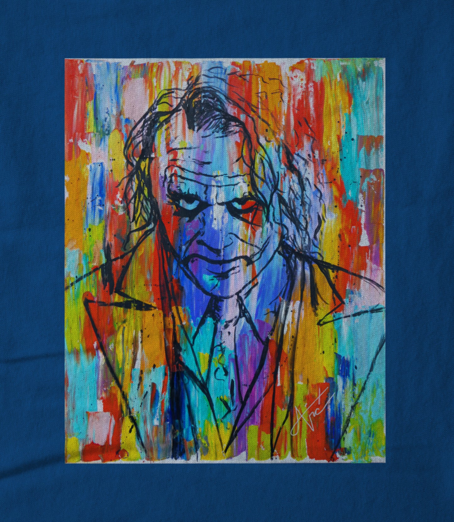 Joker on blue Unisex T-shirt