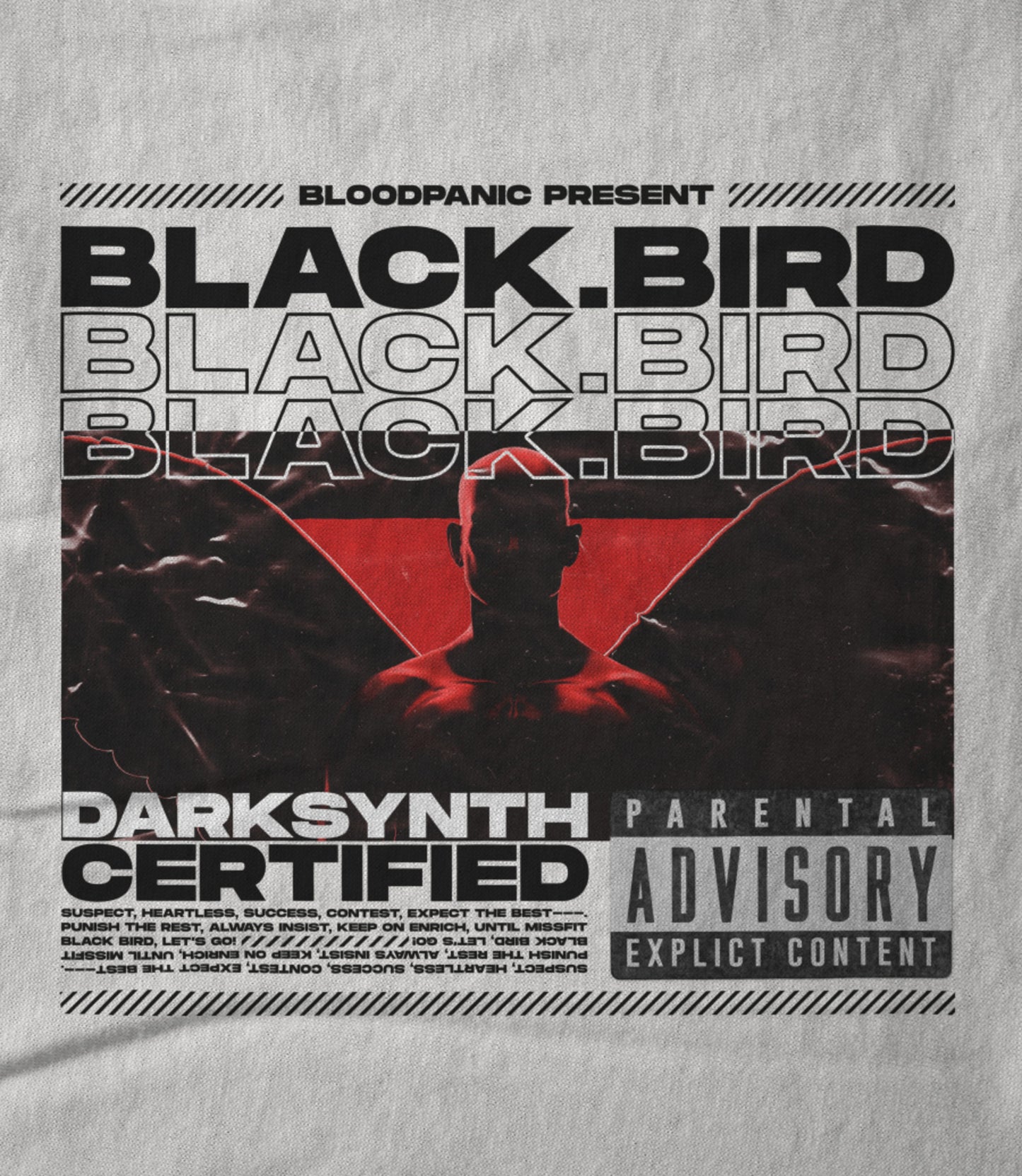 Black Bird Heavy - White Hoodie