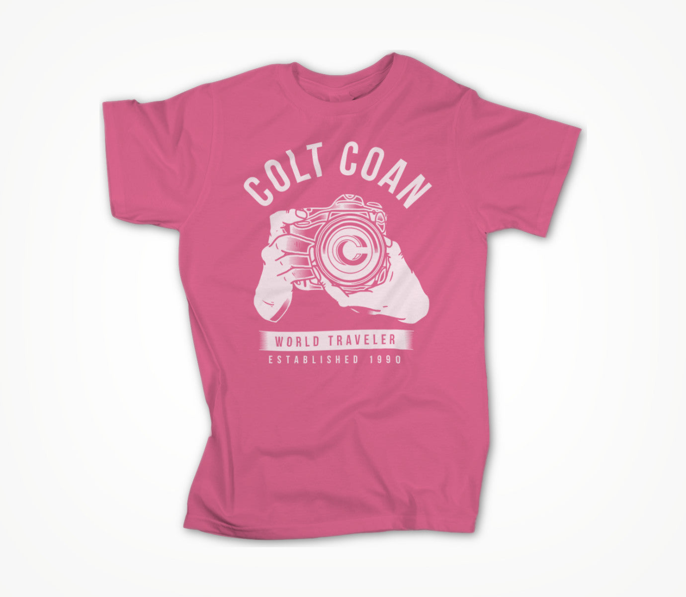 Colt Coan "World Traveler" - Pink Unisex T-shirt