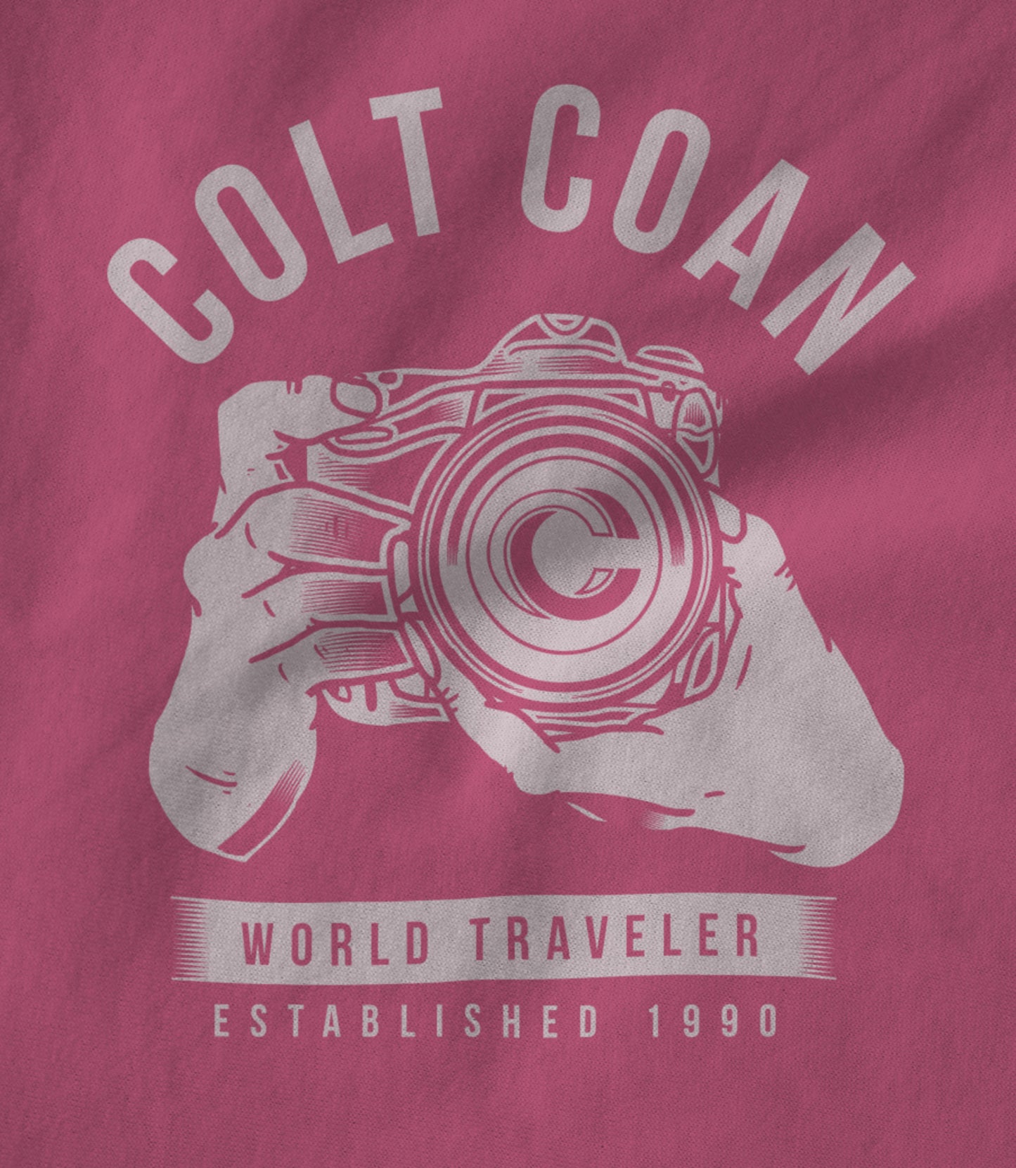 Colt Coan "World Traveler" - Pink Unisex T-shirt