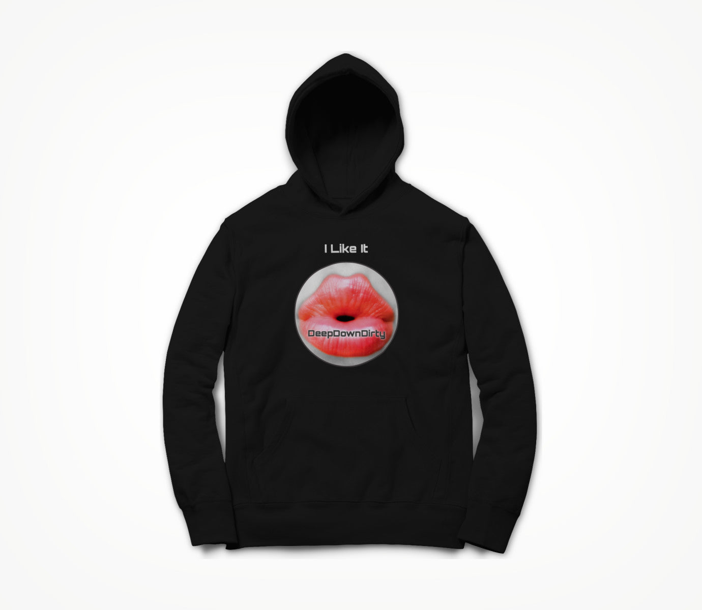 I Like It Circular Black Hoodie