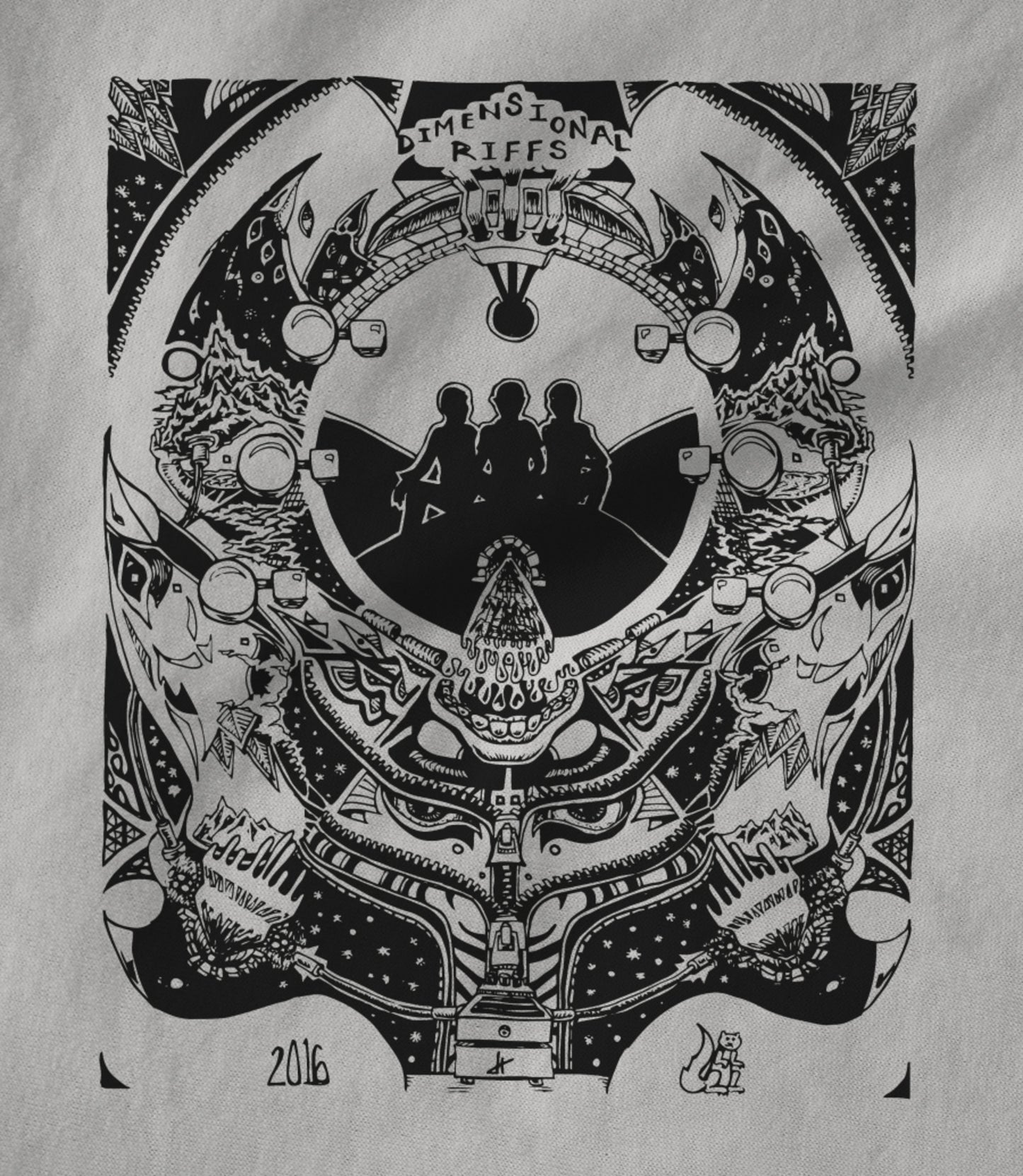 Squirrel's Dimension 2016 (Black on White) Unisex T-shirt