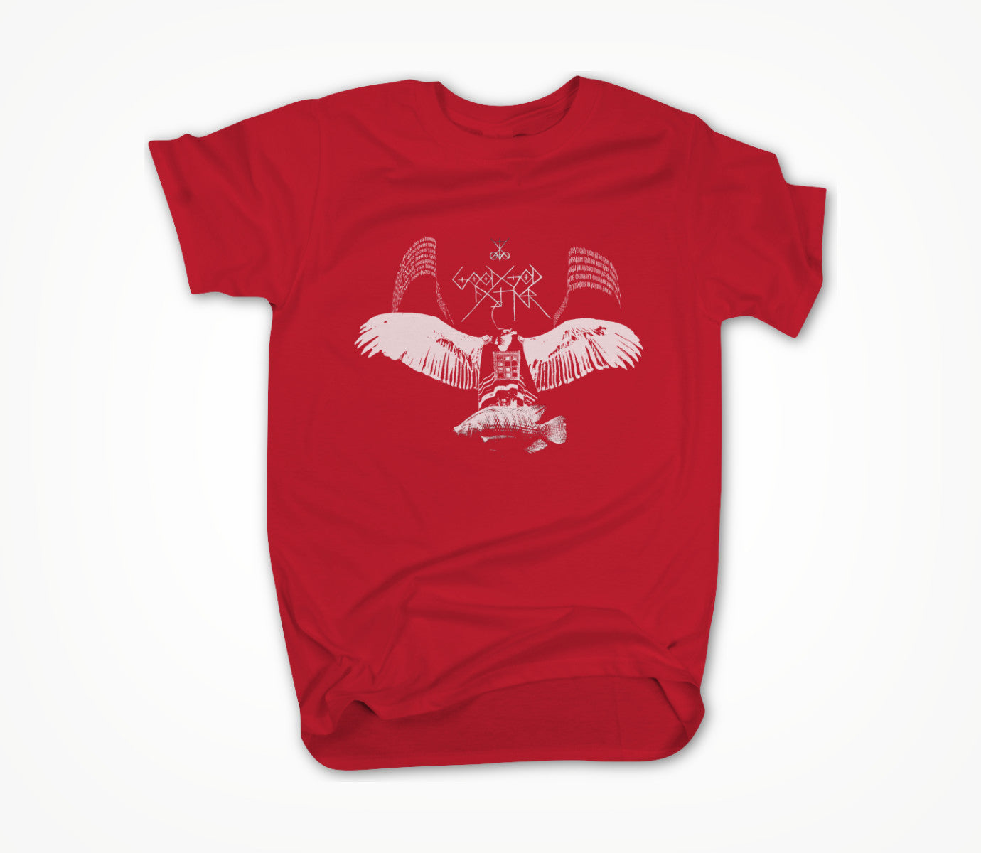 Anti-Nero Vulture White on Red Unisex T-shirt
