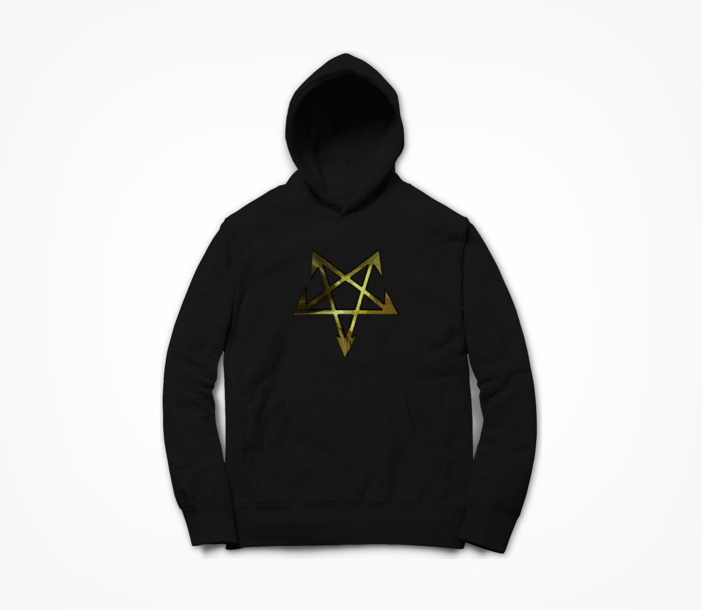 Gold Pentagram and Pentagram Hoodie