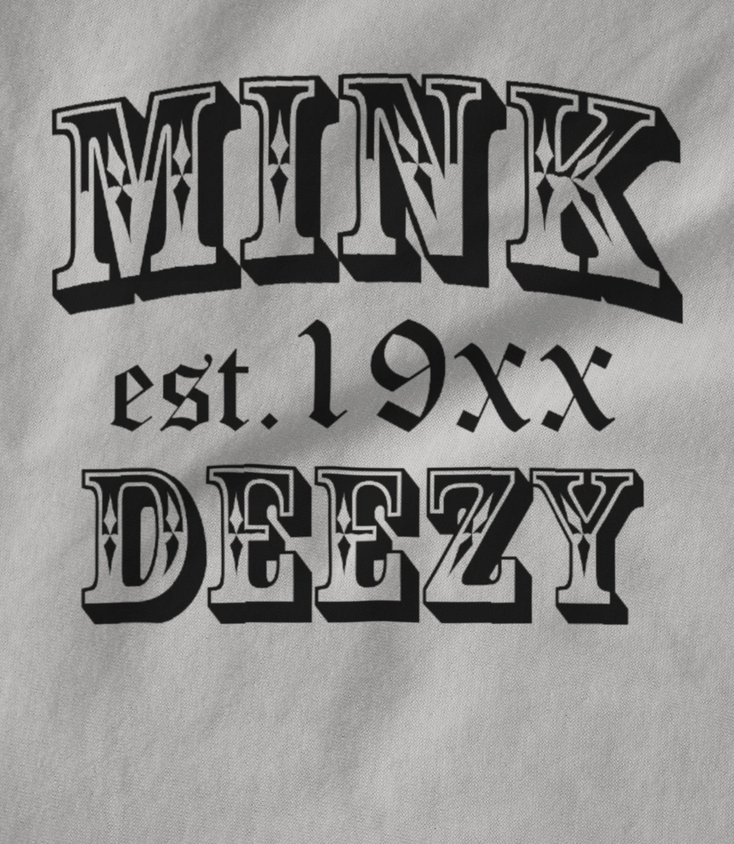 Mink Deezy (Black on White) Unisex T-shirt