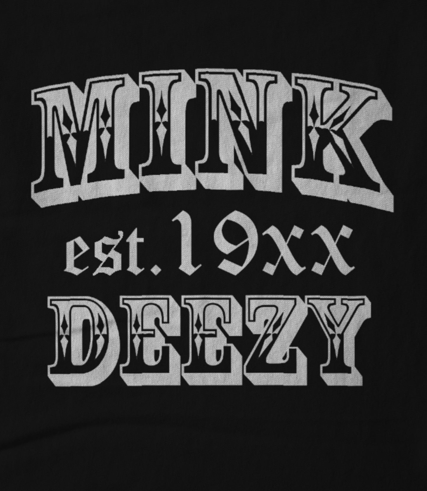 Mink Deezy (White on Black) Hoodie