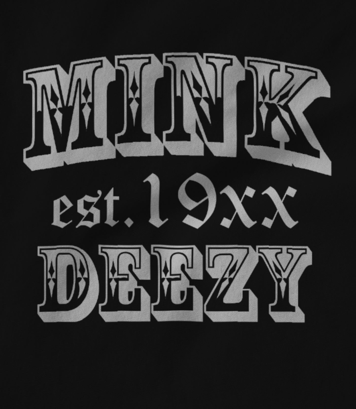 Mink Deezy (White on Black) Unisex T-shirt
