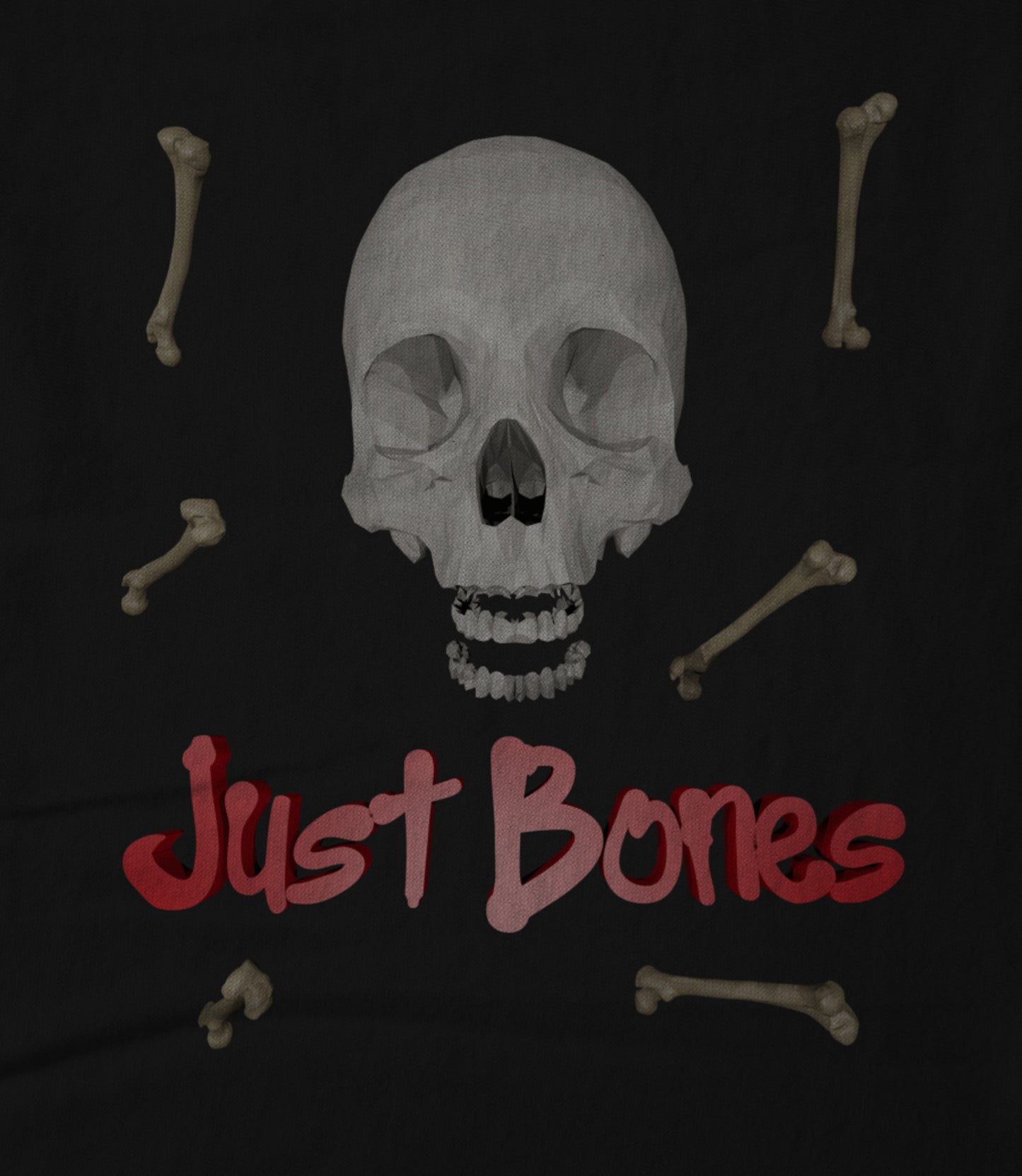 Just Bones (Black) Hoodie