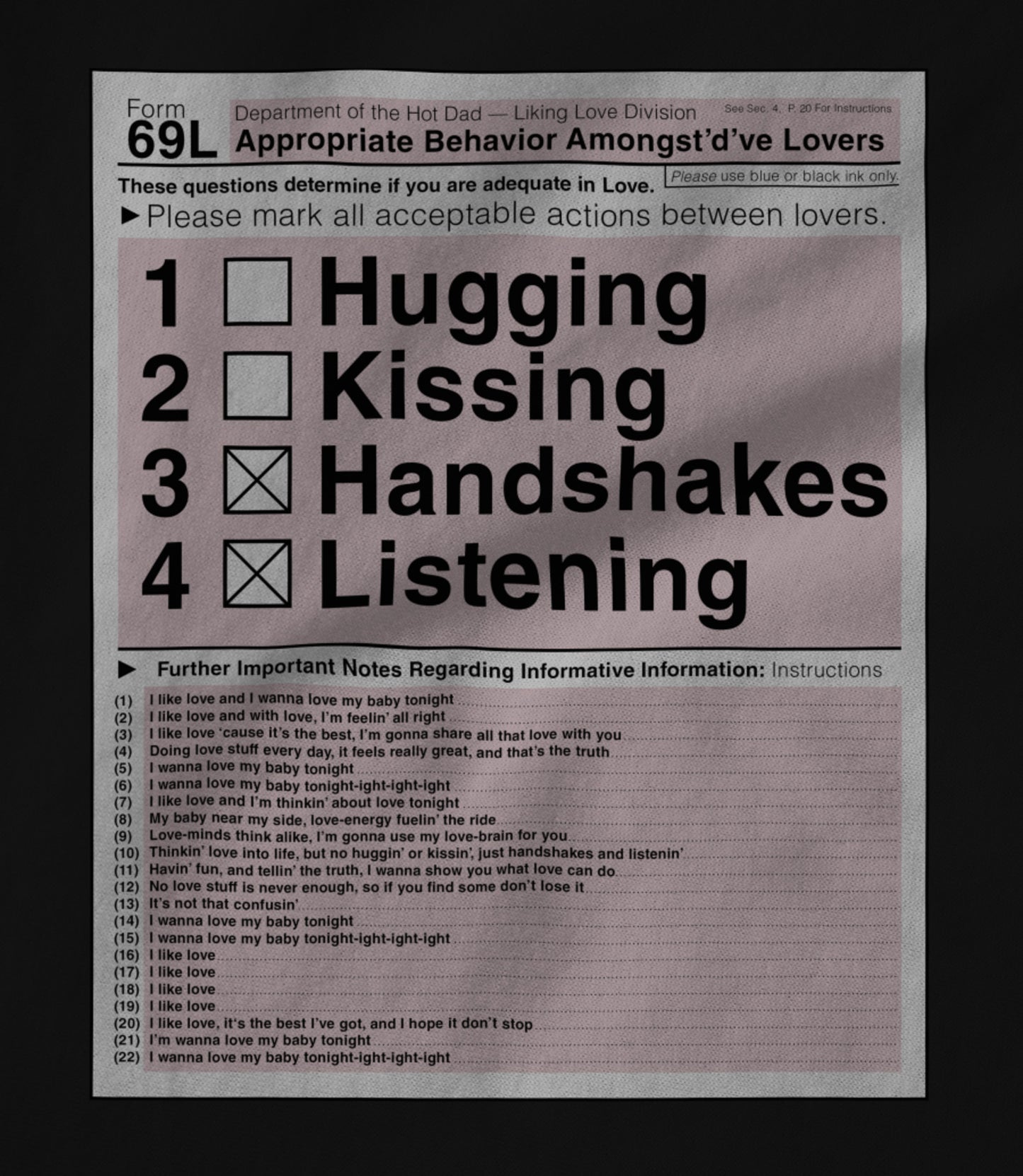 Love Stuff (Black) Unisex T-shirt