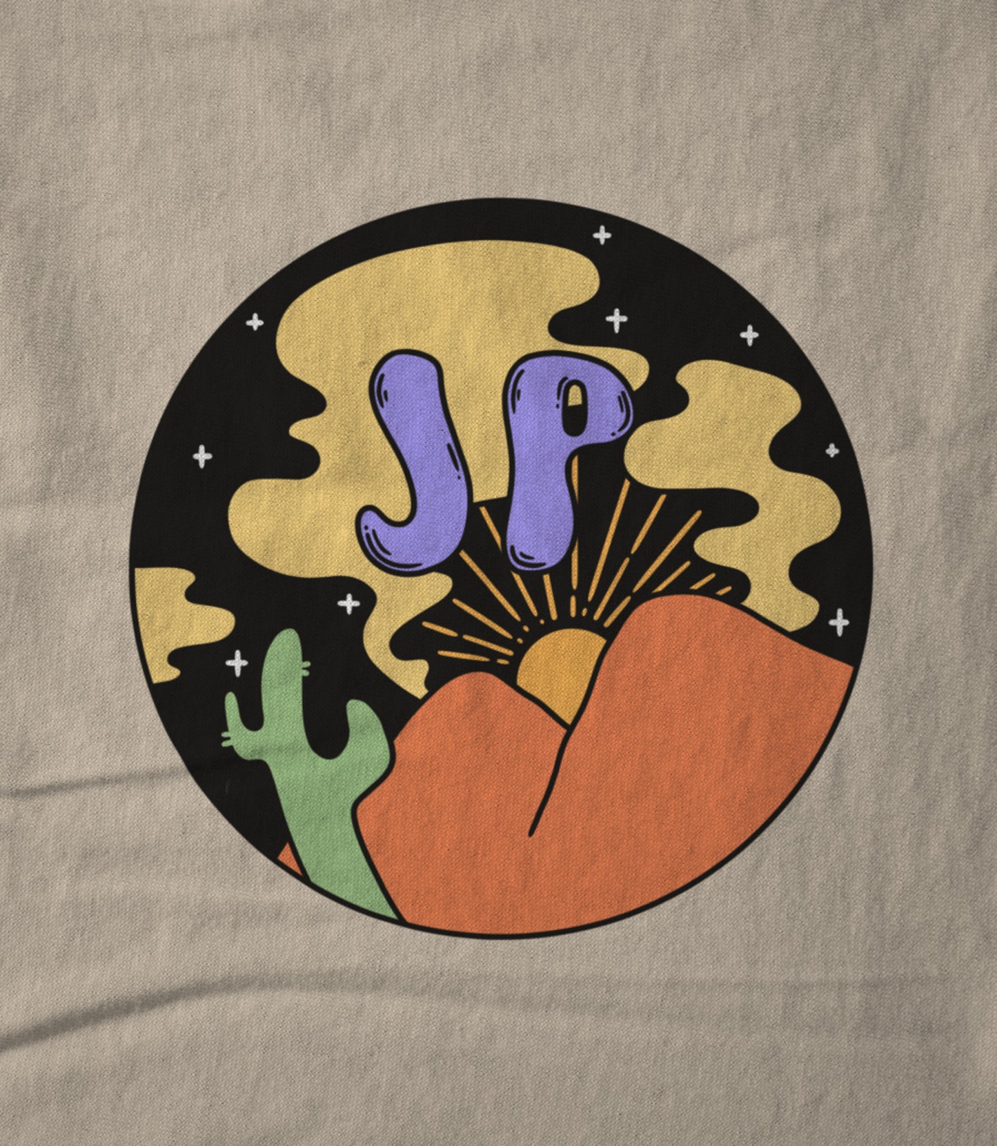 Jeremy Parsons Open Air Logo Creme Unisex T-shirt