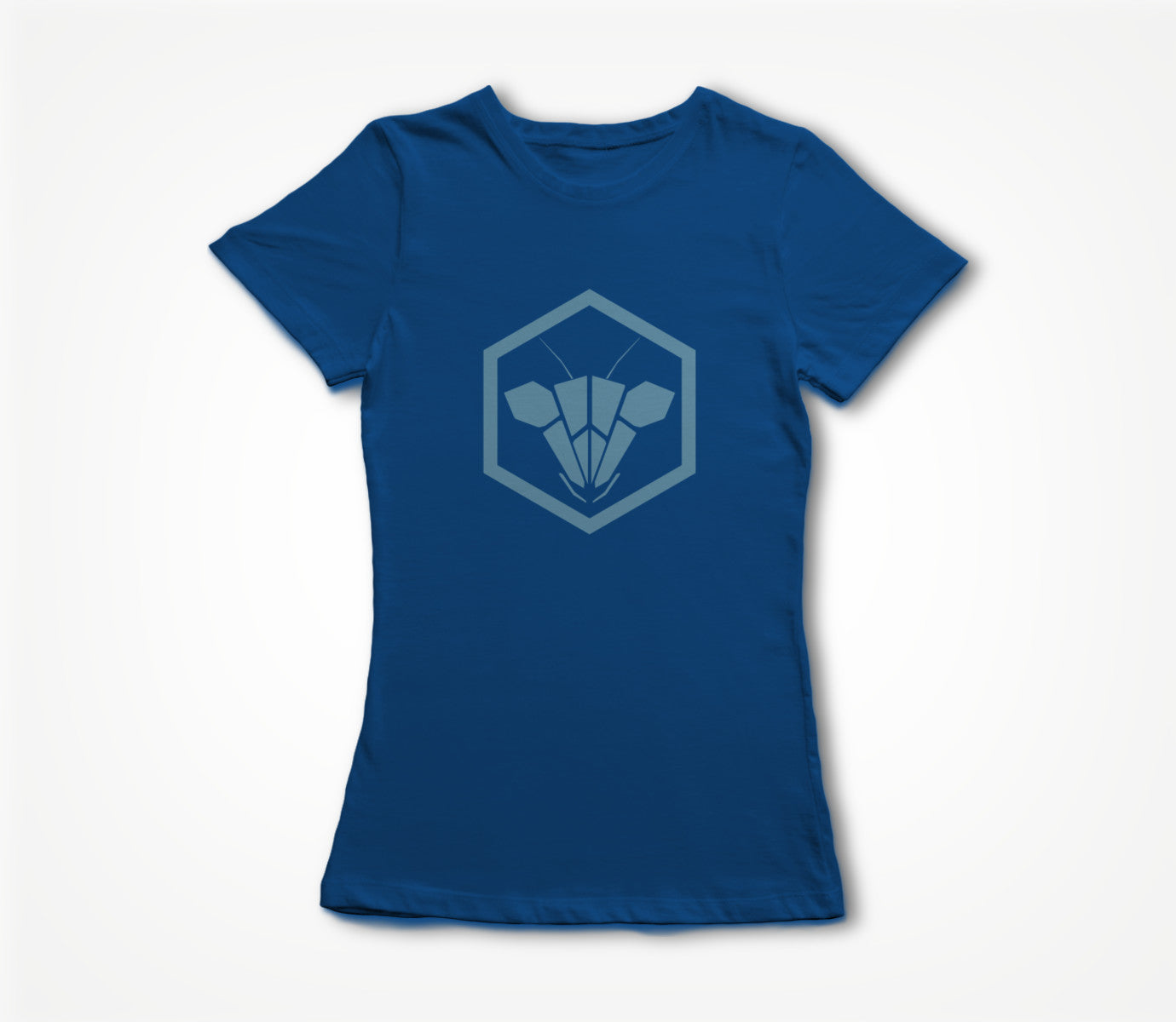 Woodpecking Mantis logo blue Women's T-shirt