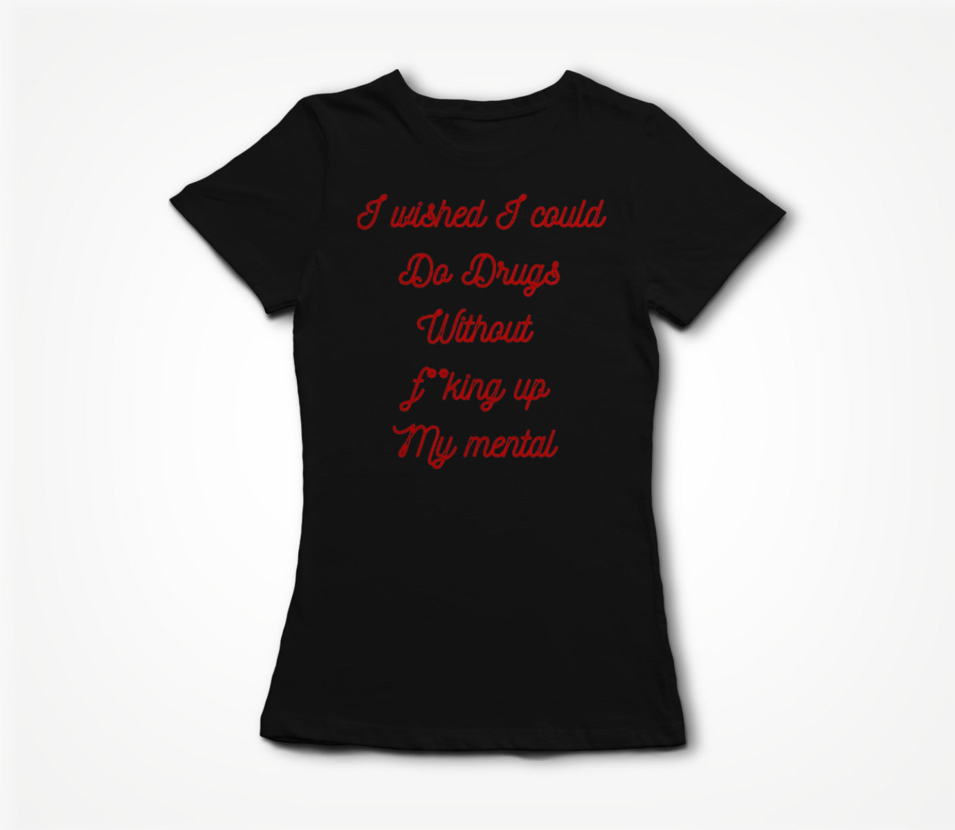 I wish Black and Red Women's T-shirt