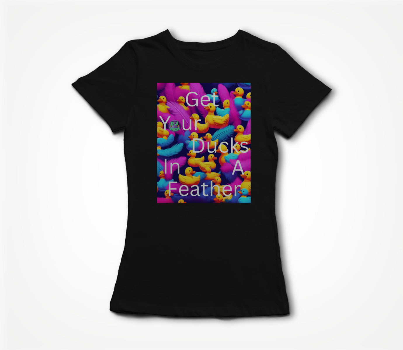 Ducks In A Feather Black Women's T-shirt