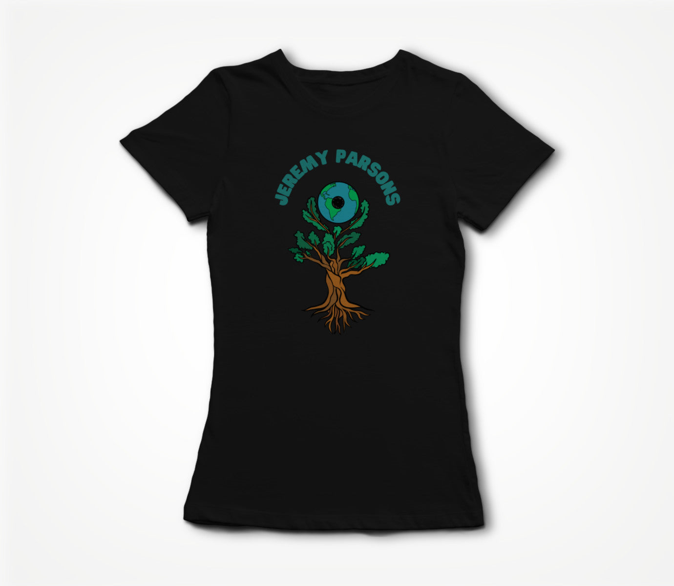 Jeremy Parsons Sit and Spin Logo Black Women's T-shirt