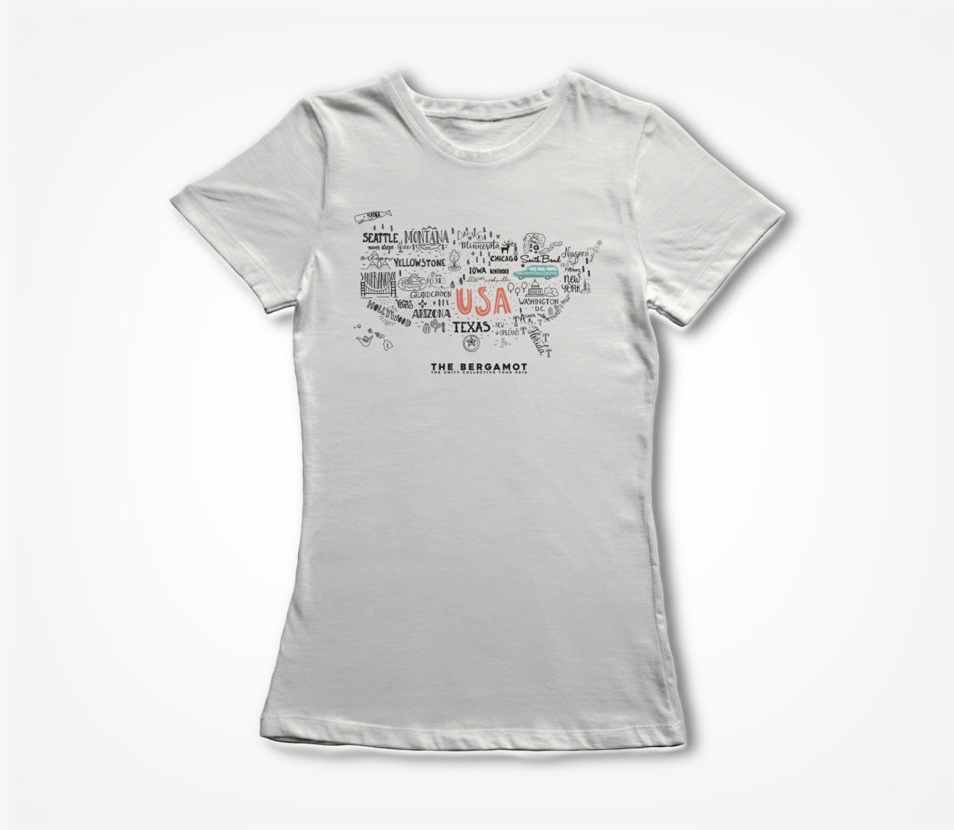 The Unity Collective OFFICIAL TOUR White w/Black Logo Women's T-shirt