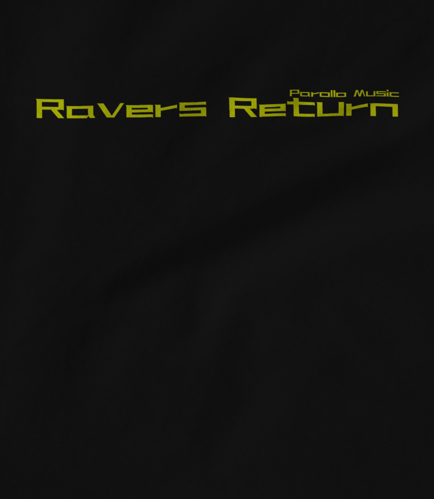 Ravers Return Branded plain, Yellow Text Hoodie