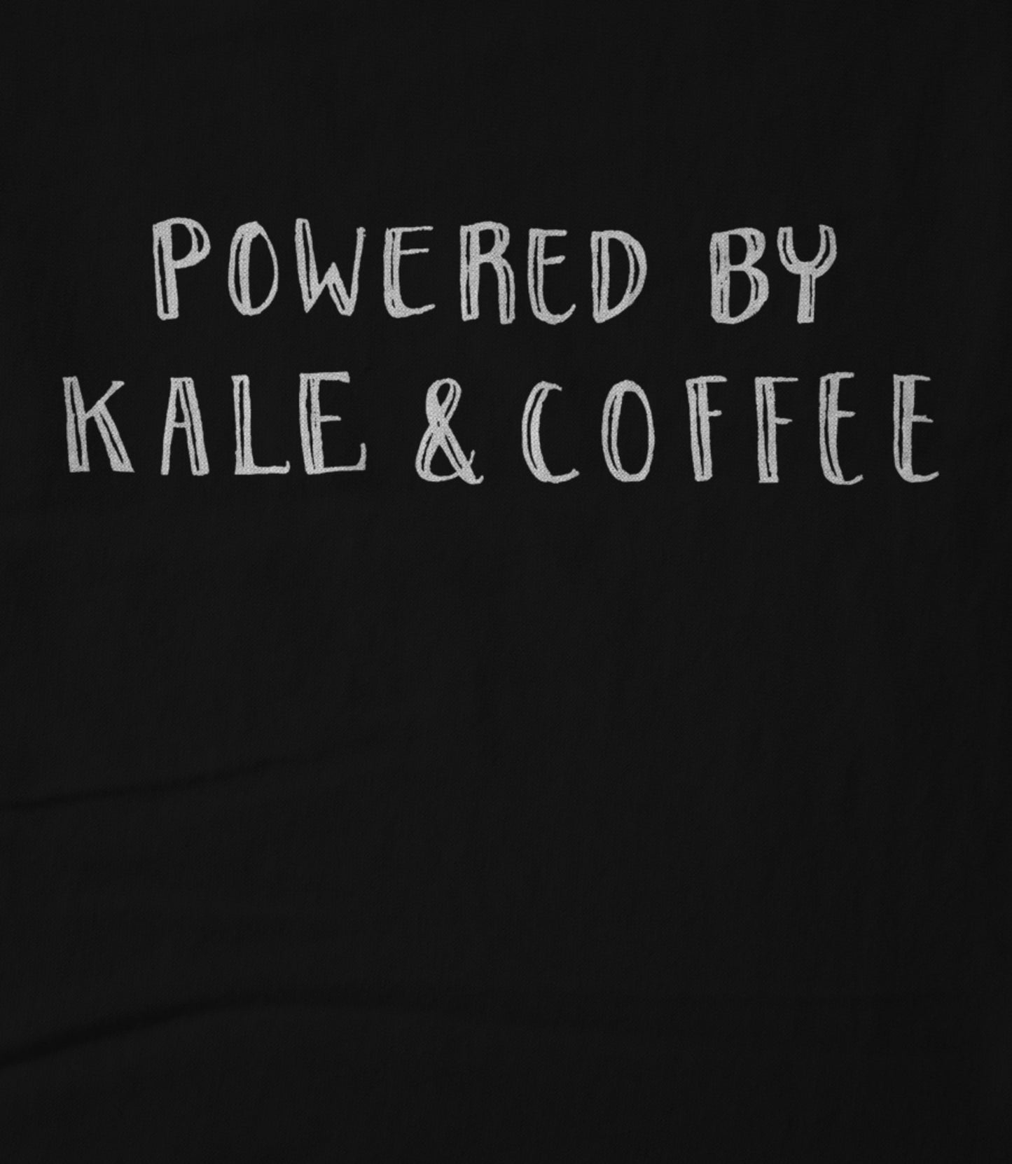 Powered by Kale & Coffee Black w/ White Logo Women's T-shirt