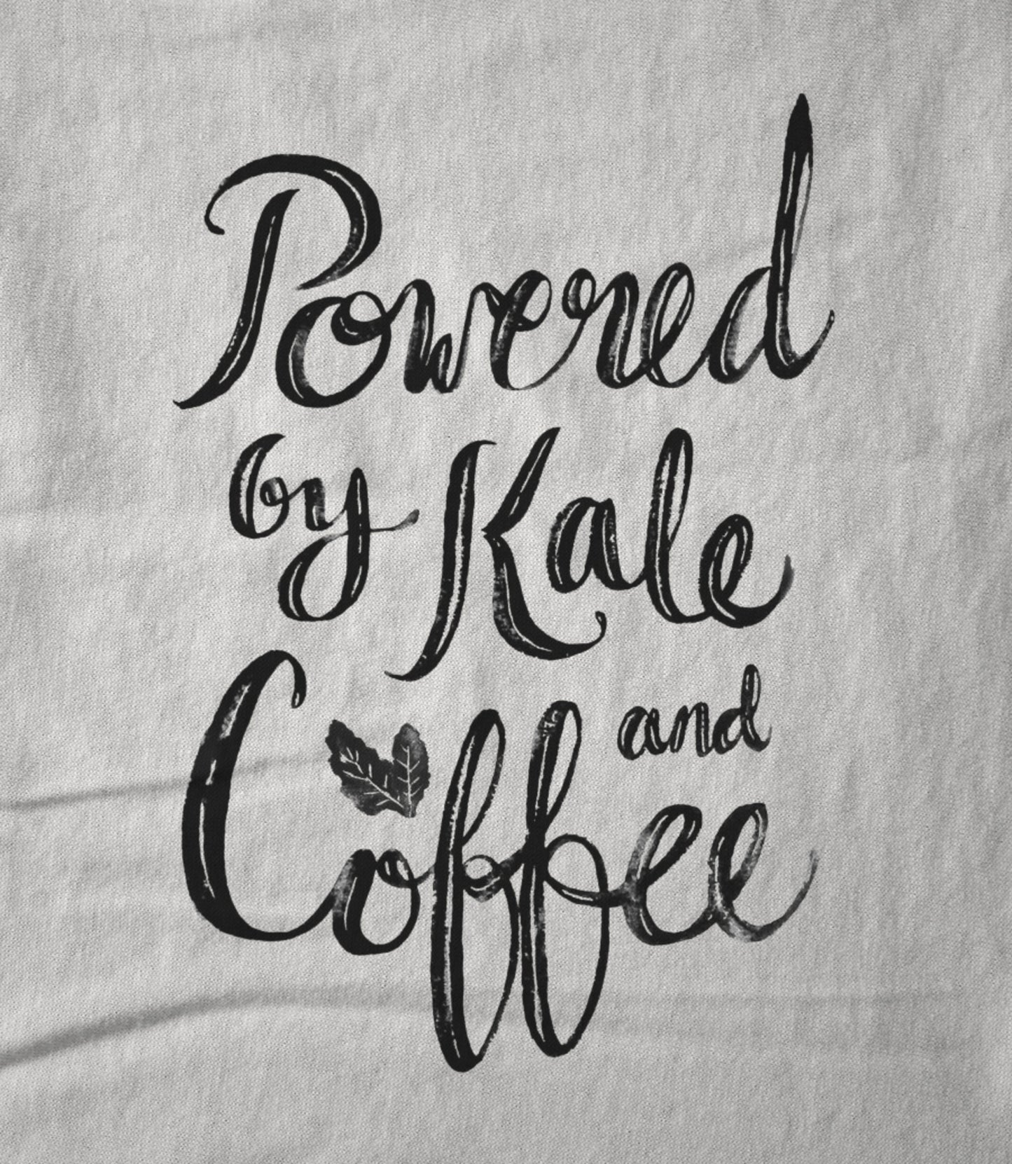 Powered by Kale & Coffee Hand Painted Hoodie