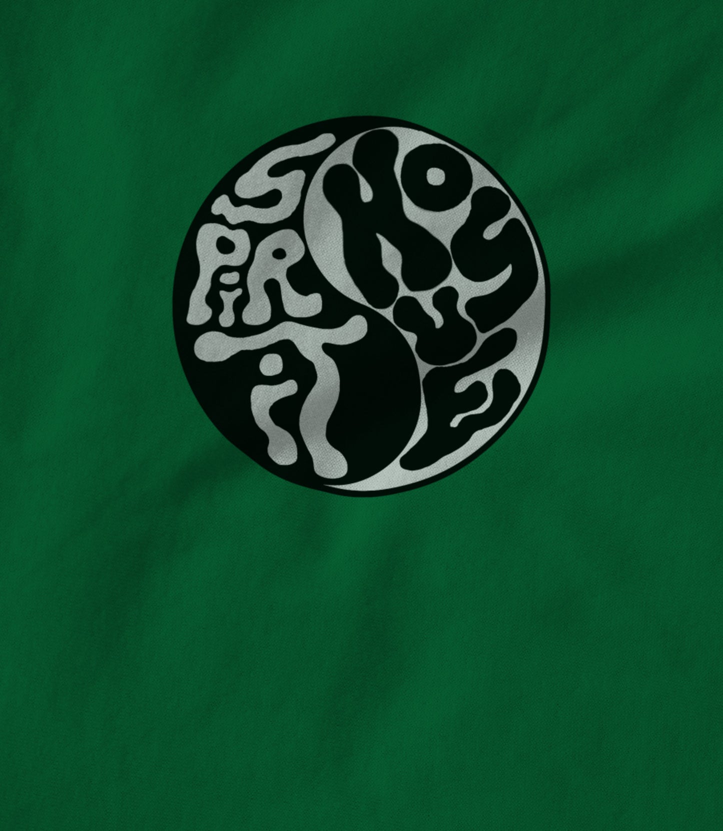 Spirit House - B&W on Green Unisex T-shirt