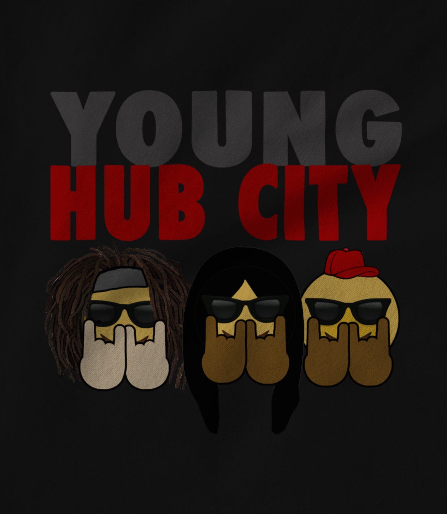 YHC Emoji Black Women's T-shirt