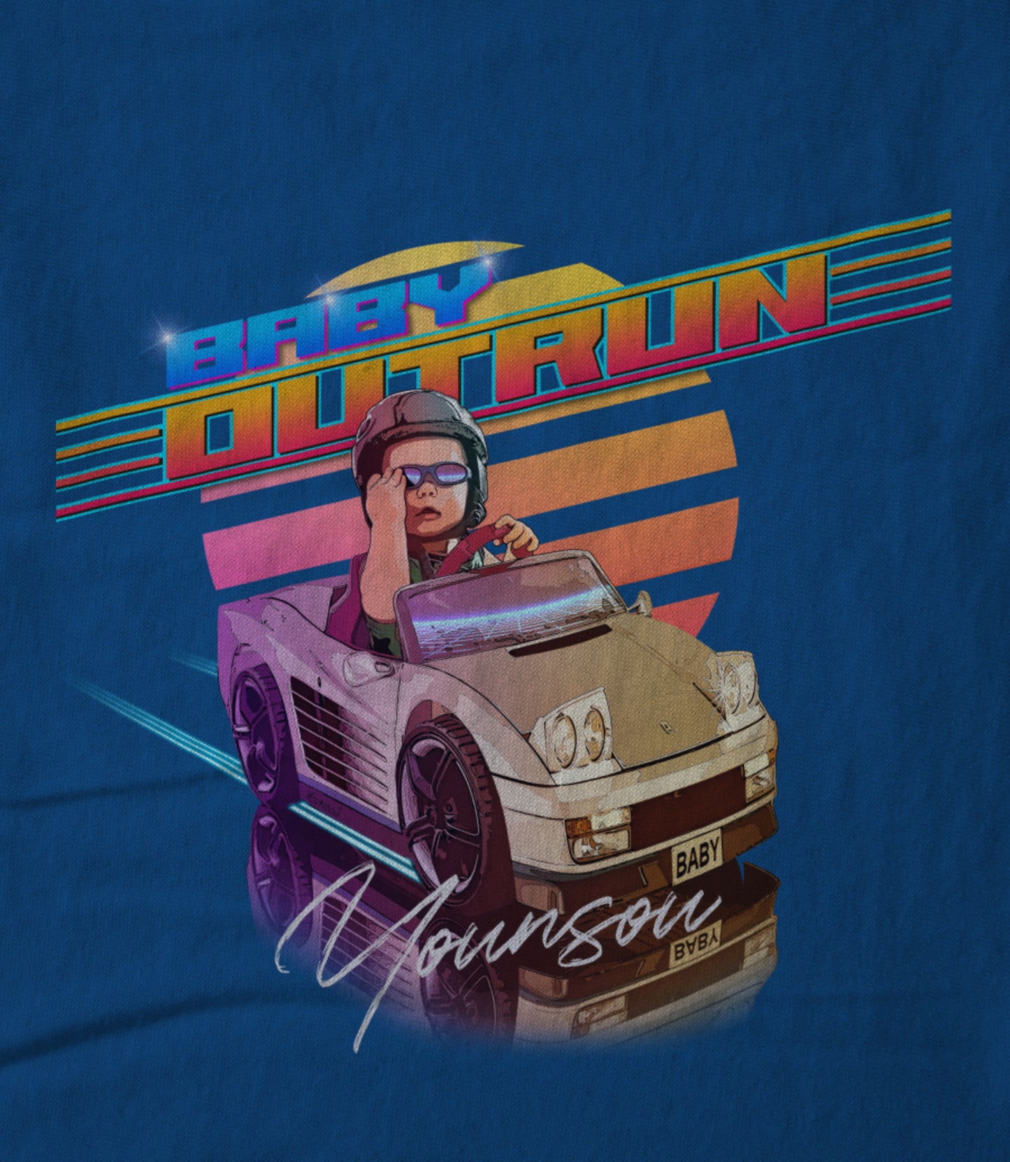 Baby Outrun Blue Hoodie