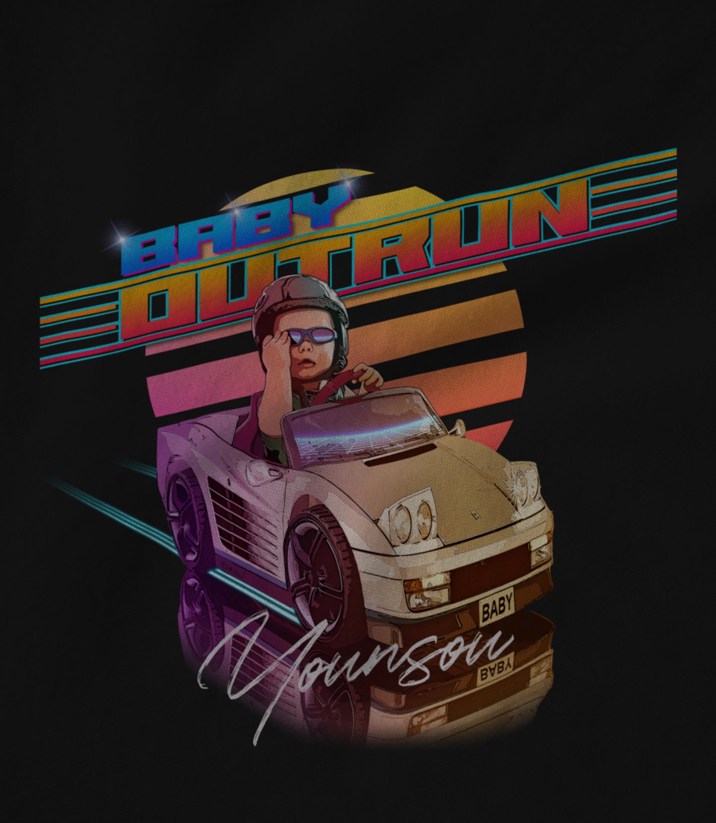 Baby Outrun Black Unisex T-shirt