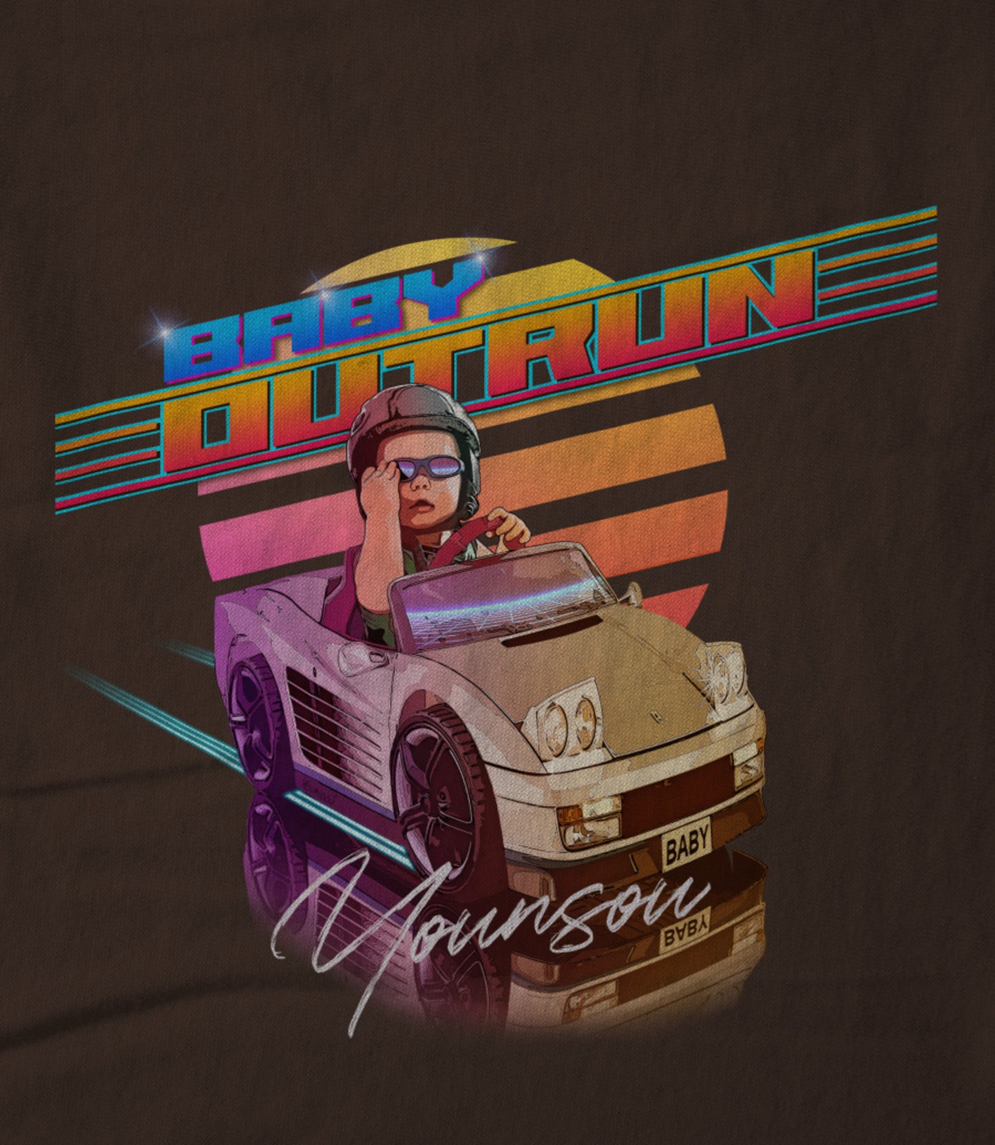 Baby Outrun Brown Unisex T-shirt