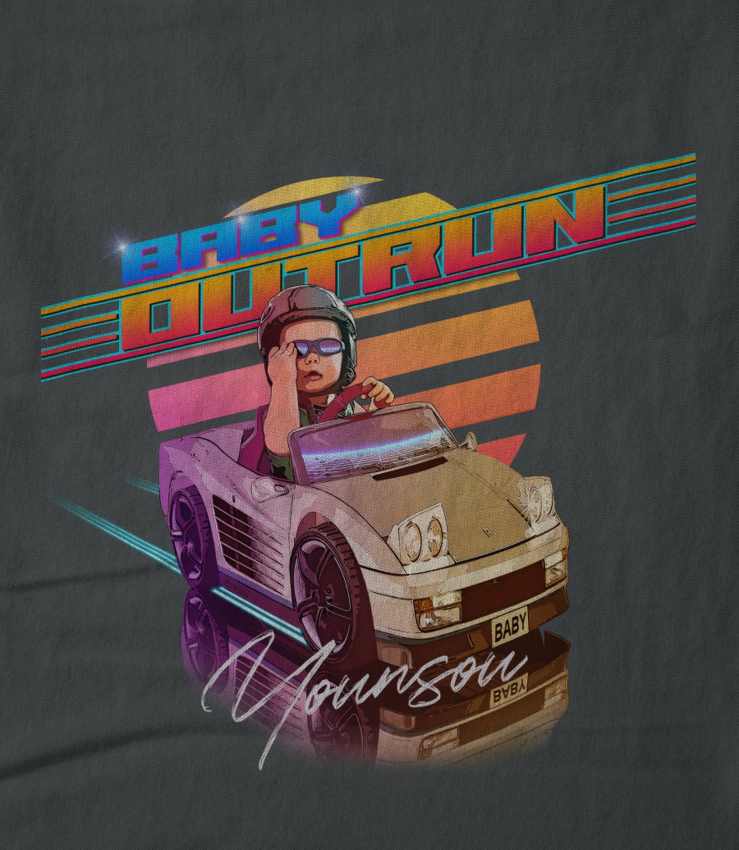 Baby Outrun Dark Grey Unisex T-shirt