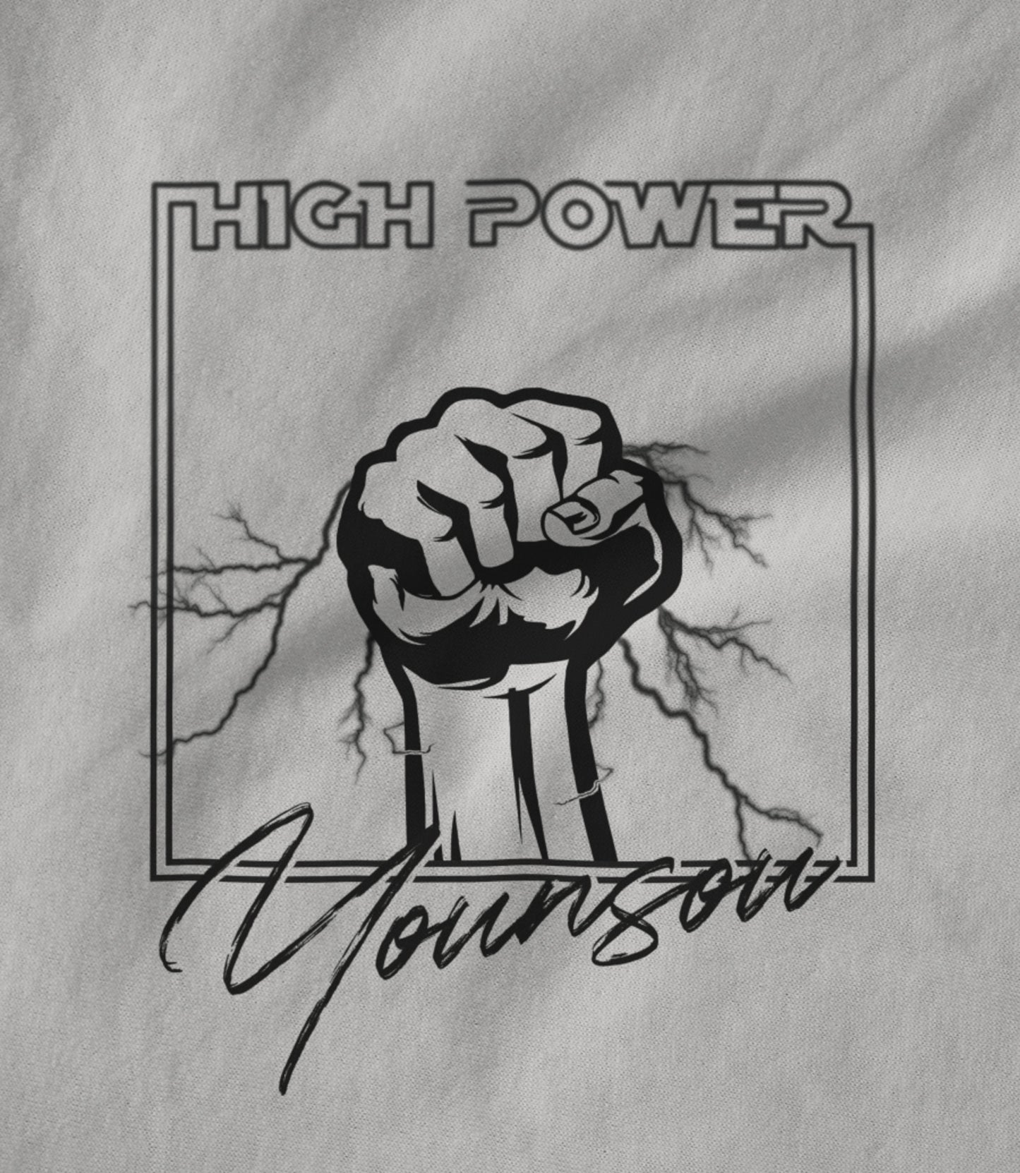 High Power Black on White Women's T-shirt