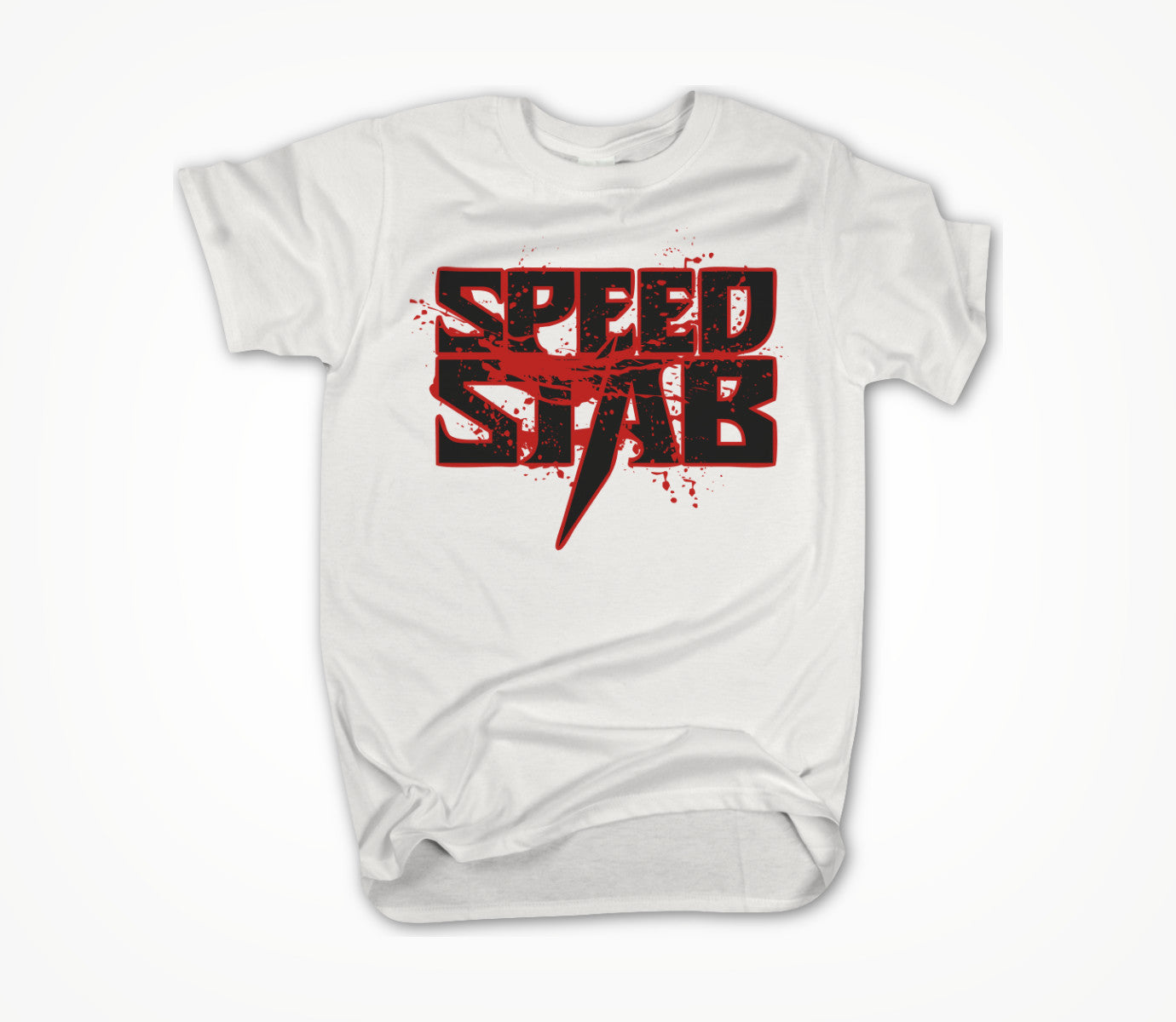 Blood Splatter Logo White Unisex T-shirt