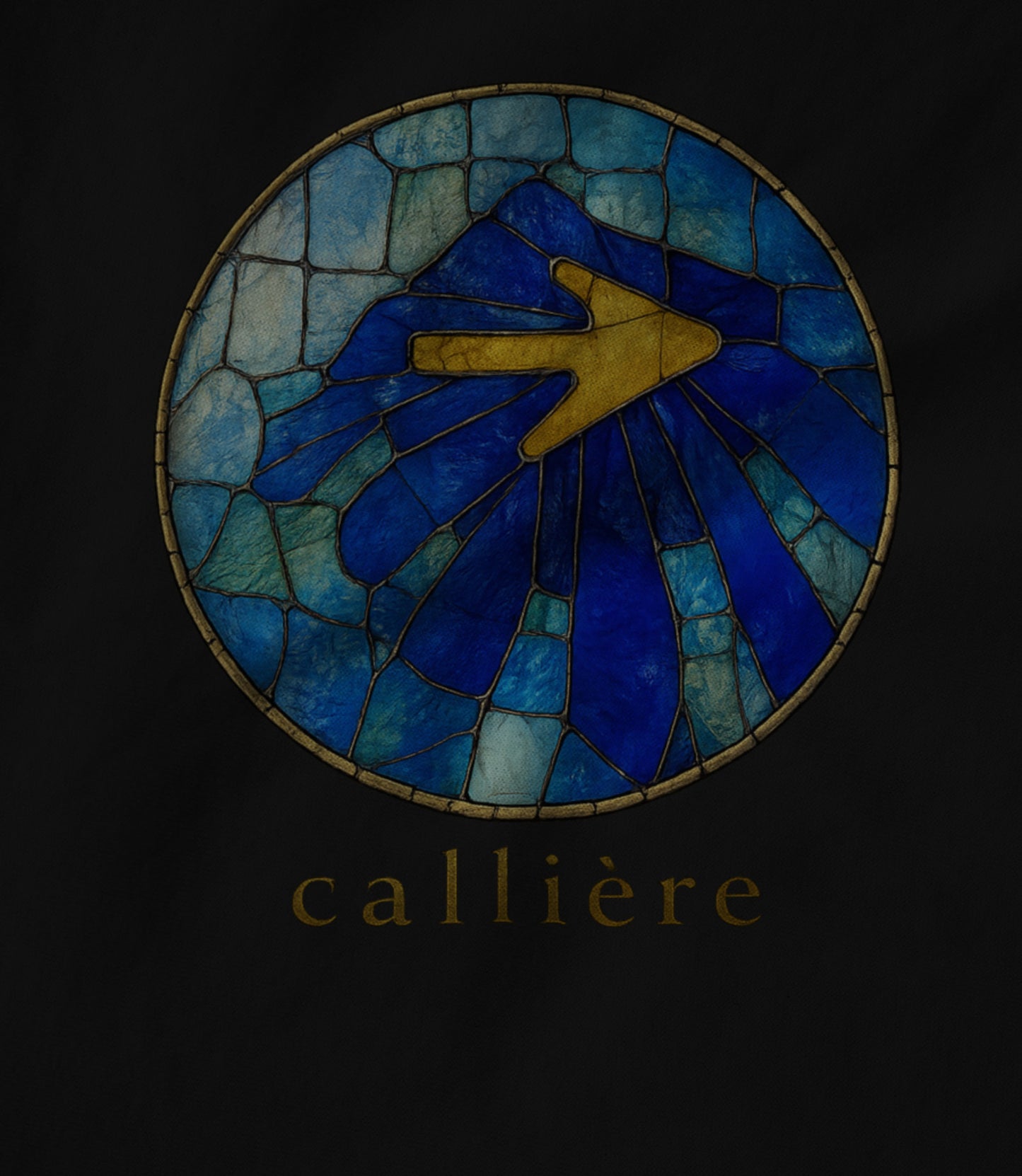 Solar Stained Glass Shell - Black Unisex T-shirt