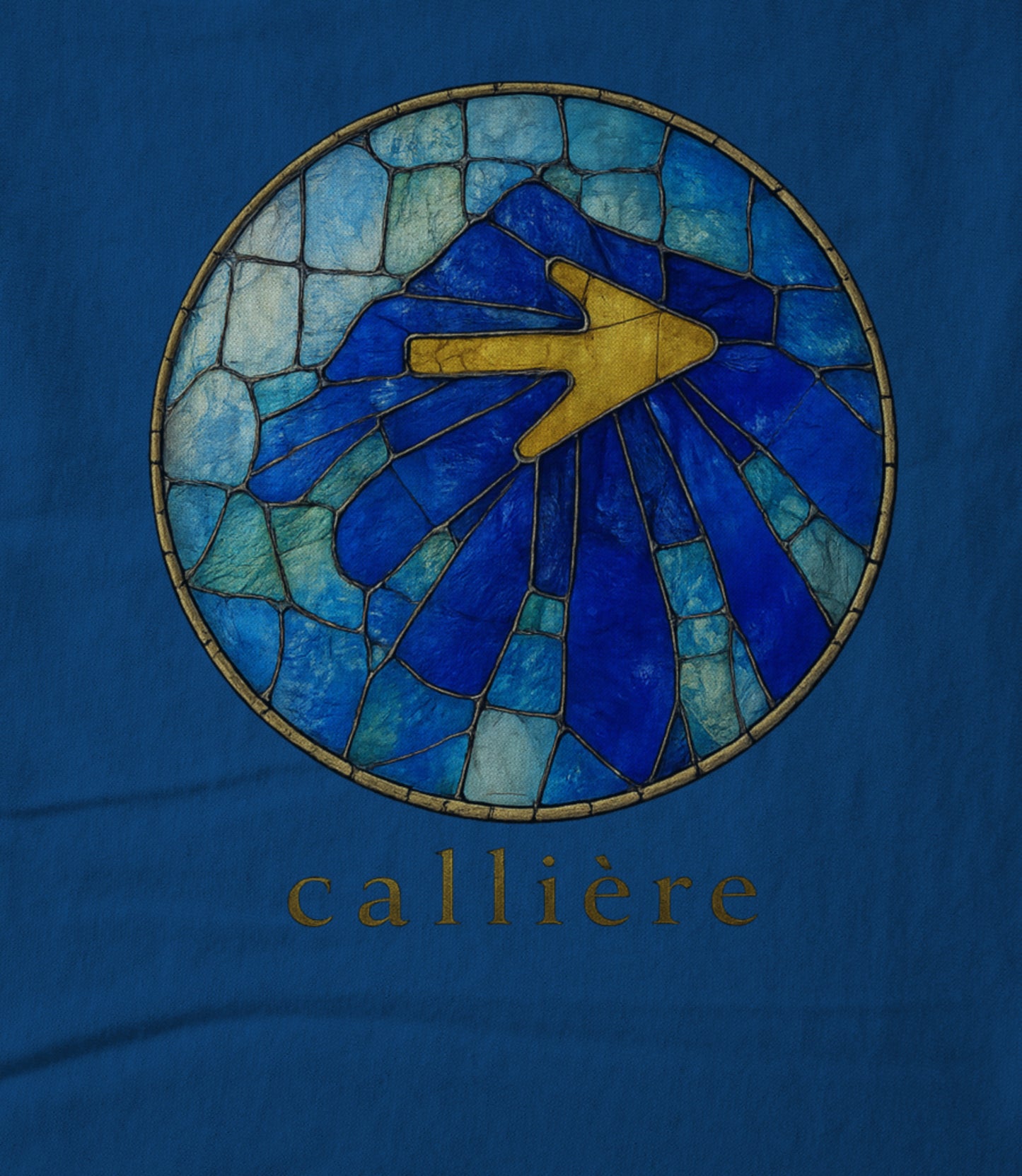 Solar Stained Glass Shell - Royal Blue Unisex T-shirt