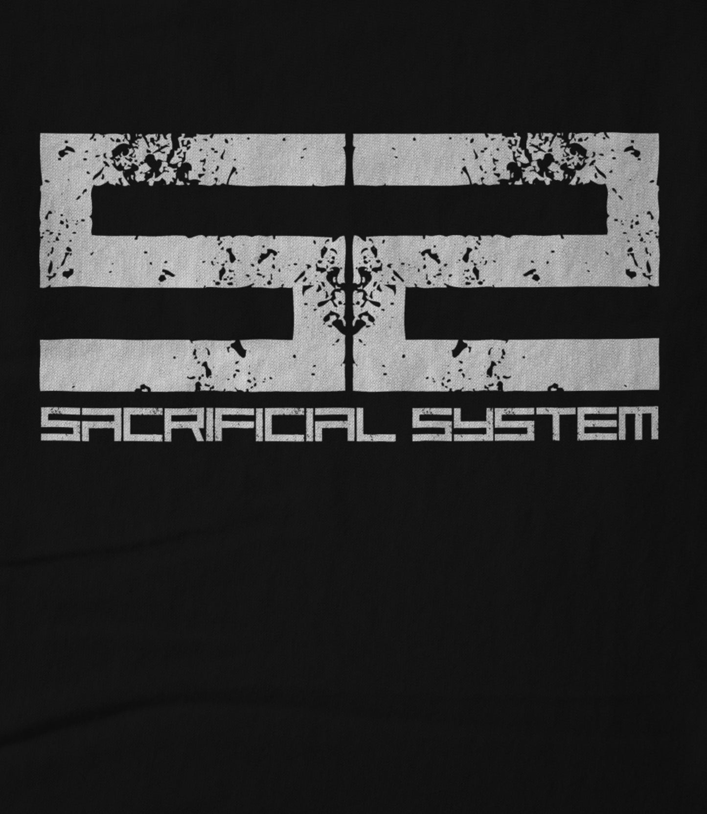 SS Logo White on Black Unisex T-shirt