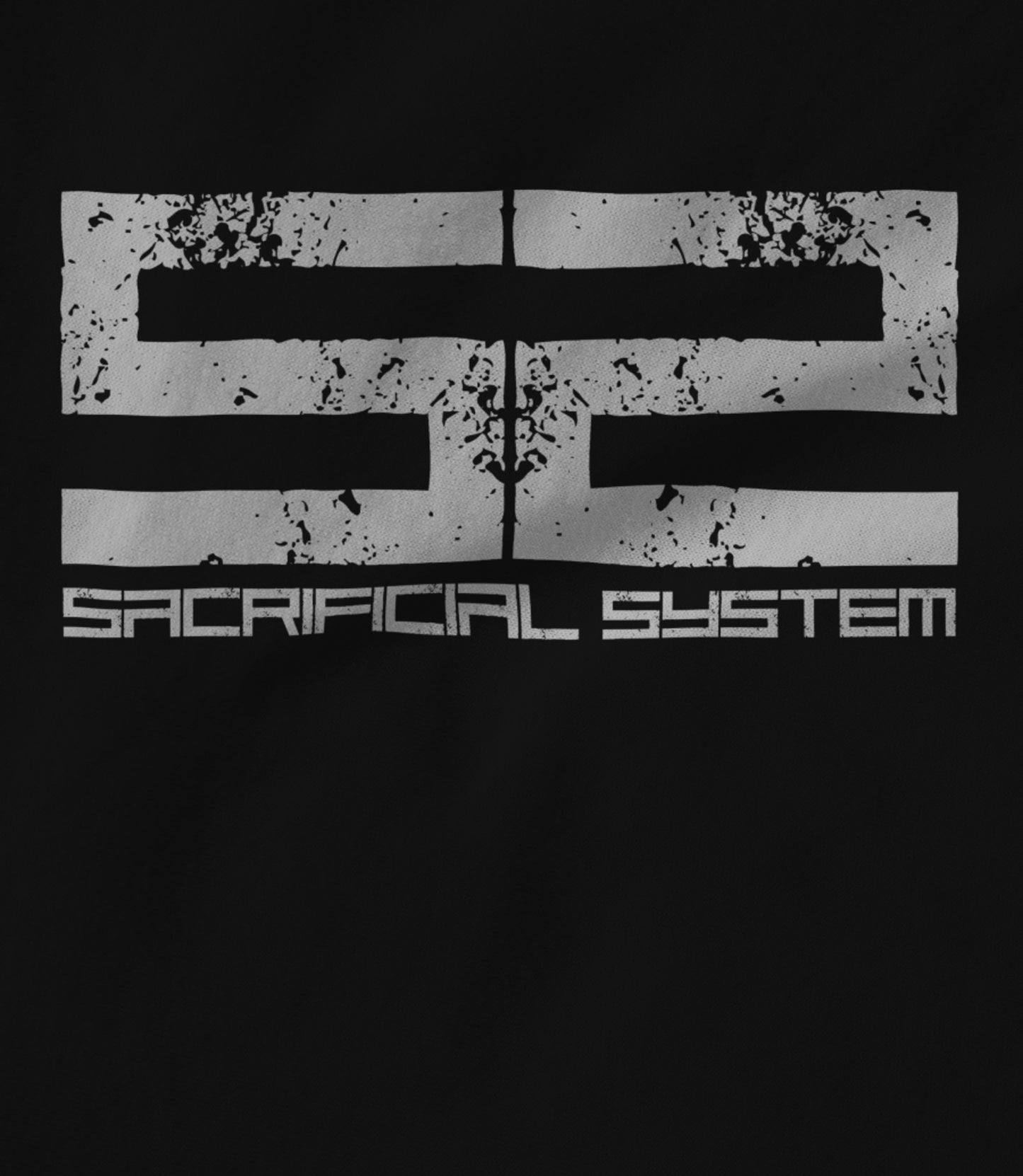 SS Logo White on Black Hoodie