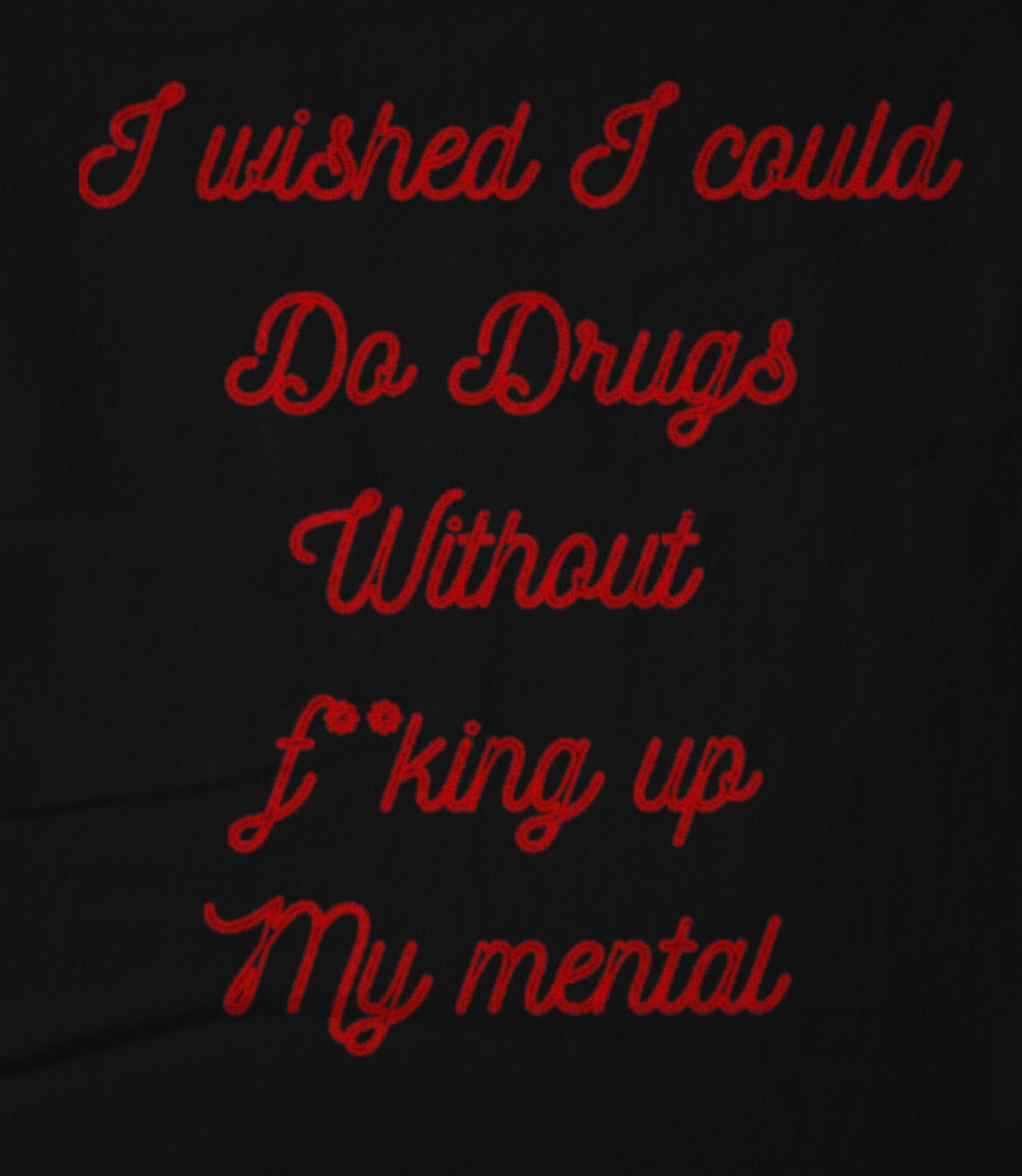 I wish Black and Red Hoodie