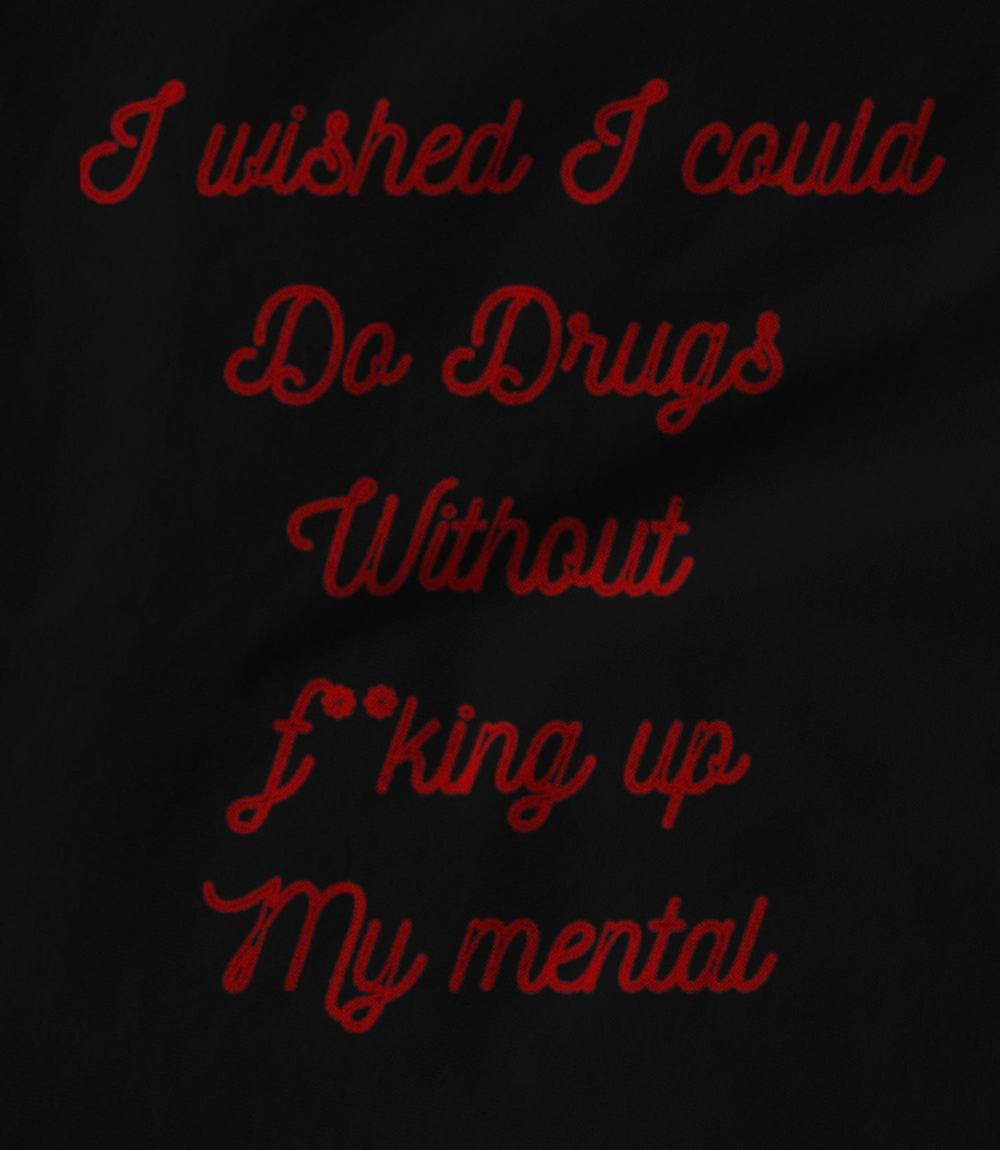 I wish Black and Red Women's T-shirt