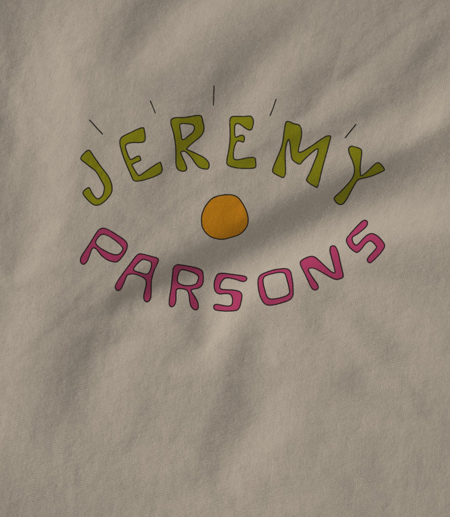 Jeremy Parsons Eye Wide Open Logo Creme Unisex T-shirt