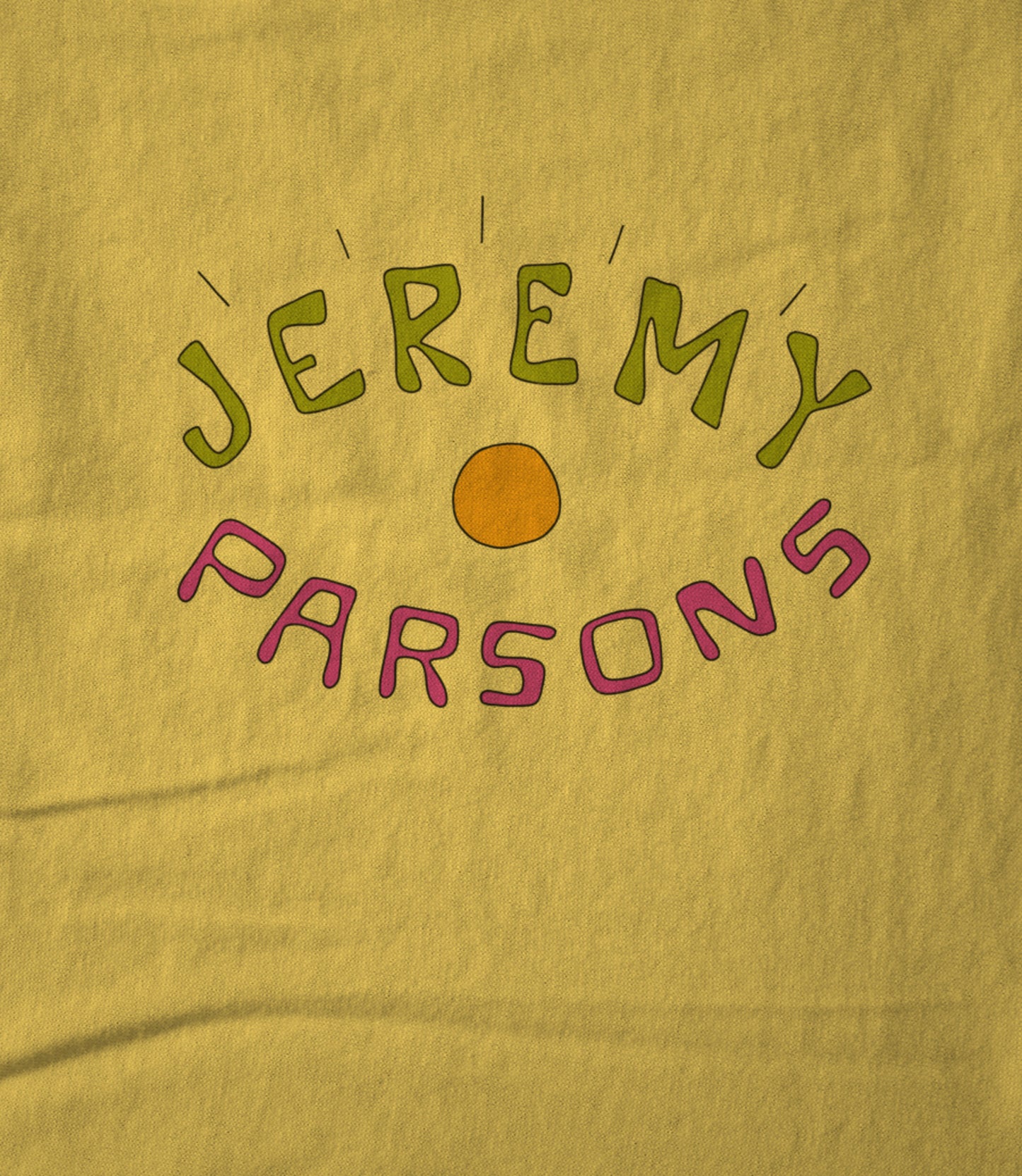 Jeremy Parsons Eye Wide Open Logo Yellow Unisex T-shirt