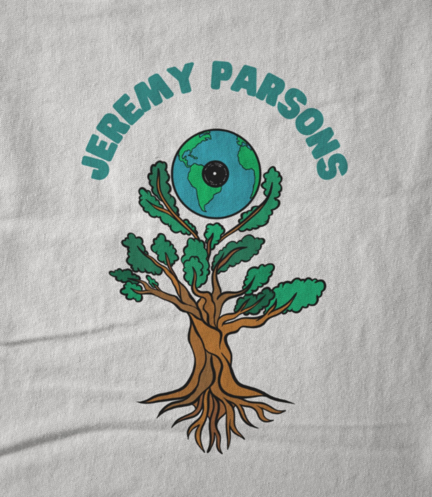 Jeremy Parsons Sit and Spin Logo White Unisex T-shirt