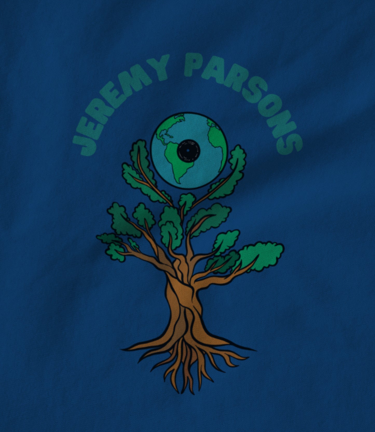 Jeremy Parsons Sit and Spin Logo Blue Women's T-shirt