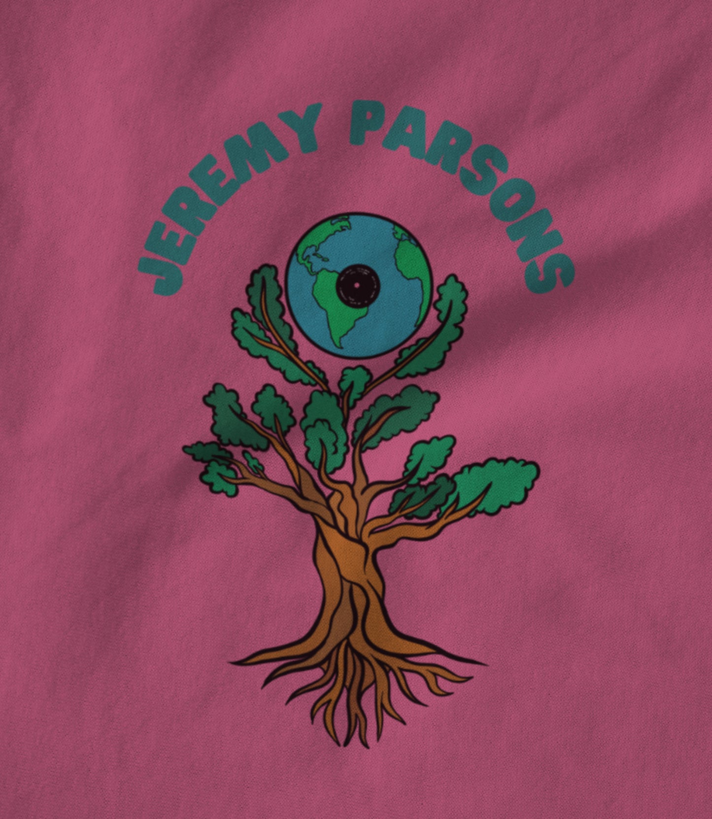 Jeremy Parsons Sit and Spin Logo Berry Pink Unisex T-shirt