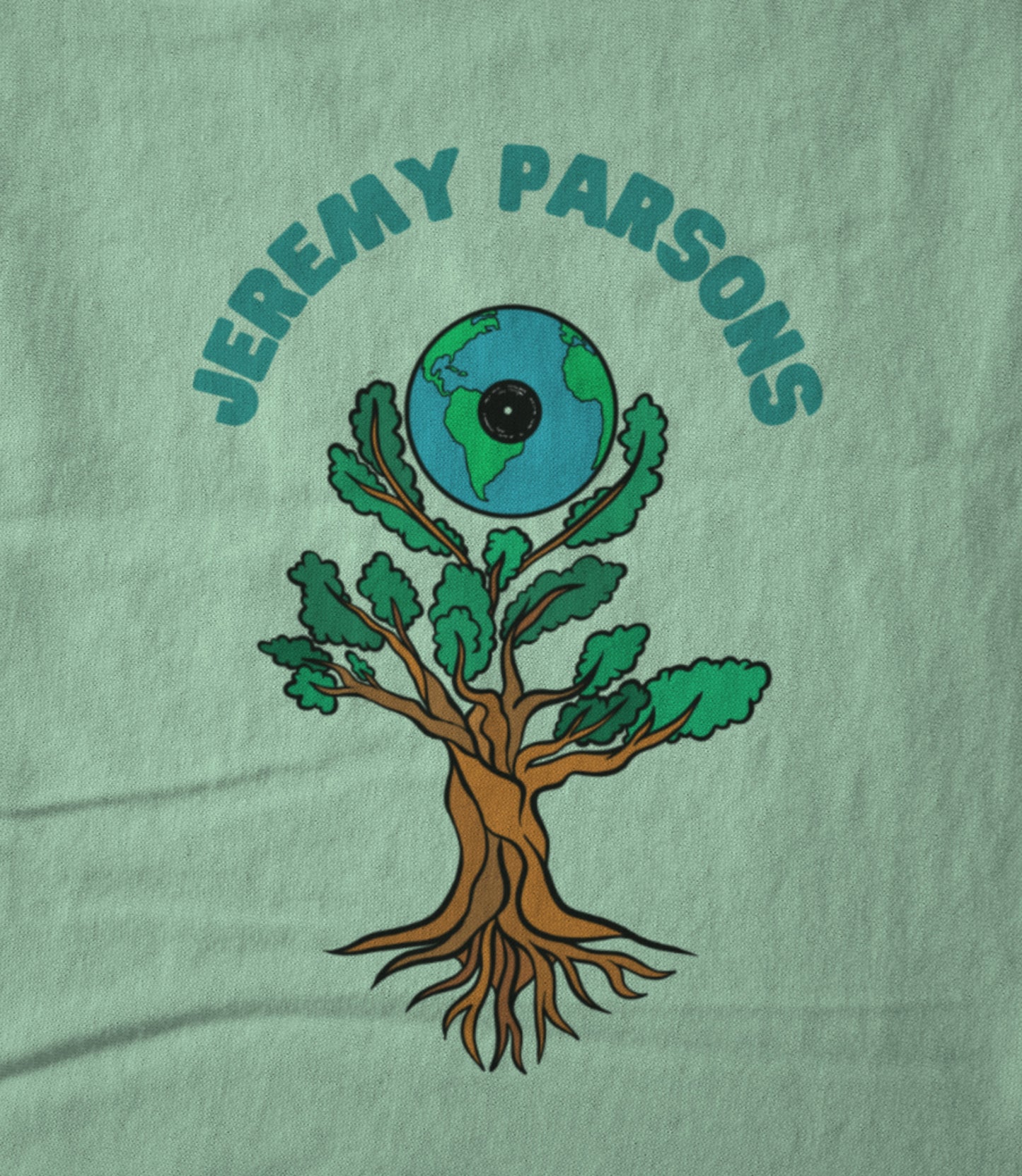 Jeremy Parsons Sit and Spin Logo Mint Green Unisex T-shirt