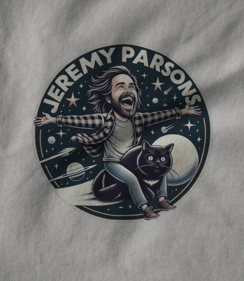 Jeremy Parsons Noche Space Cat Logo White