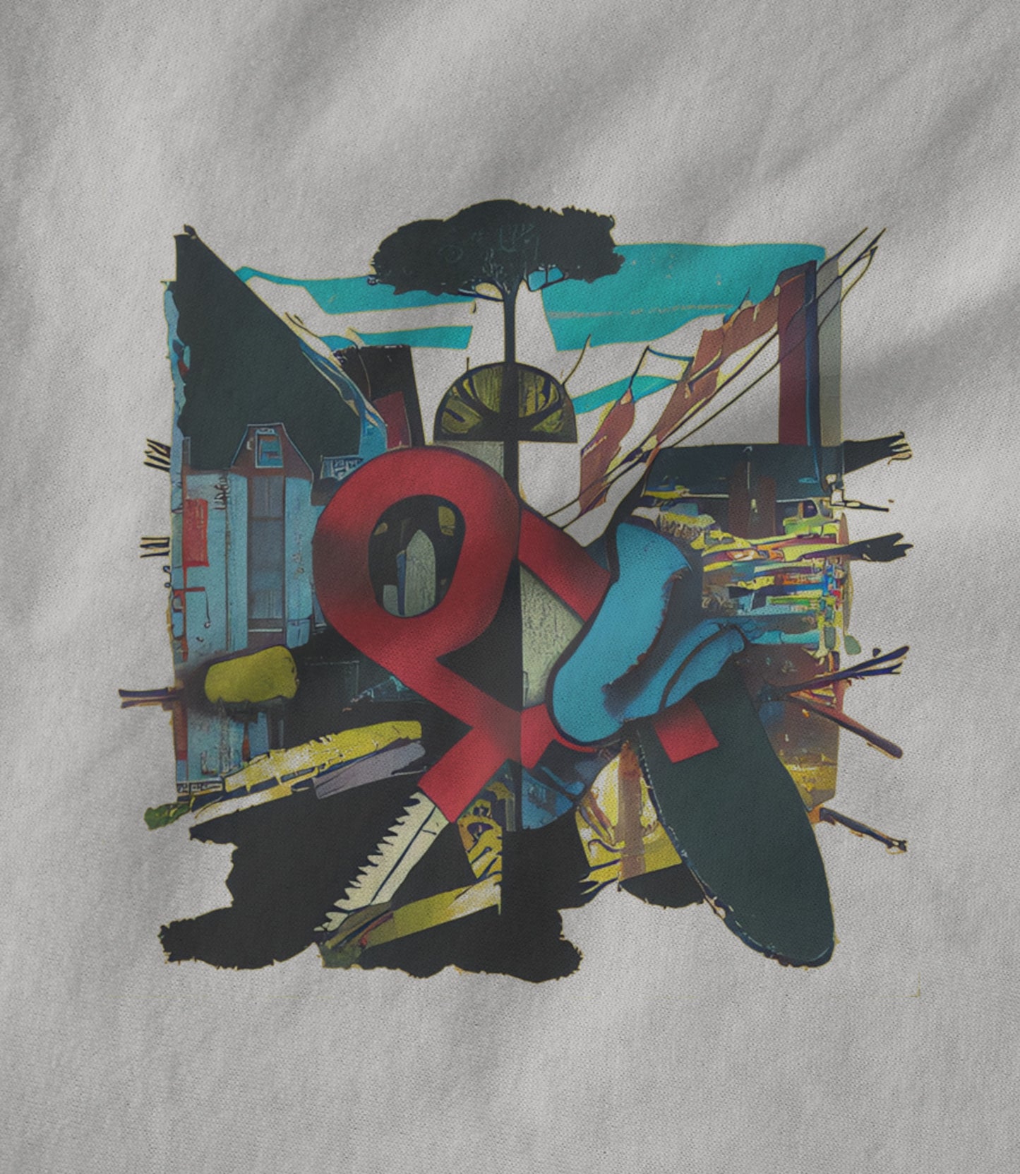 THROW MYSELF INTO THE BAY (white) Unisex T-shirt