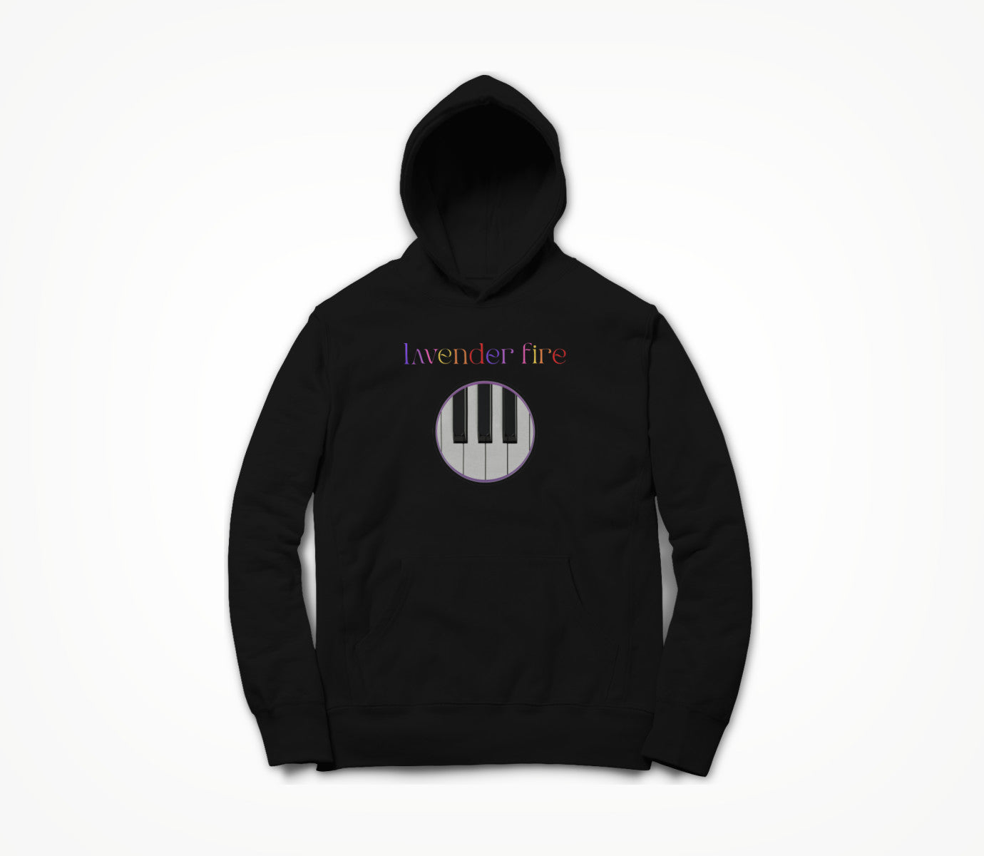 Colorful logo and piano Hoodie