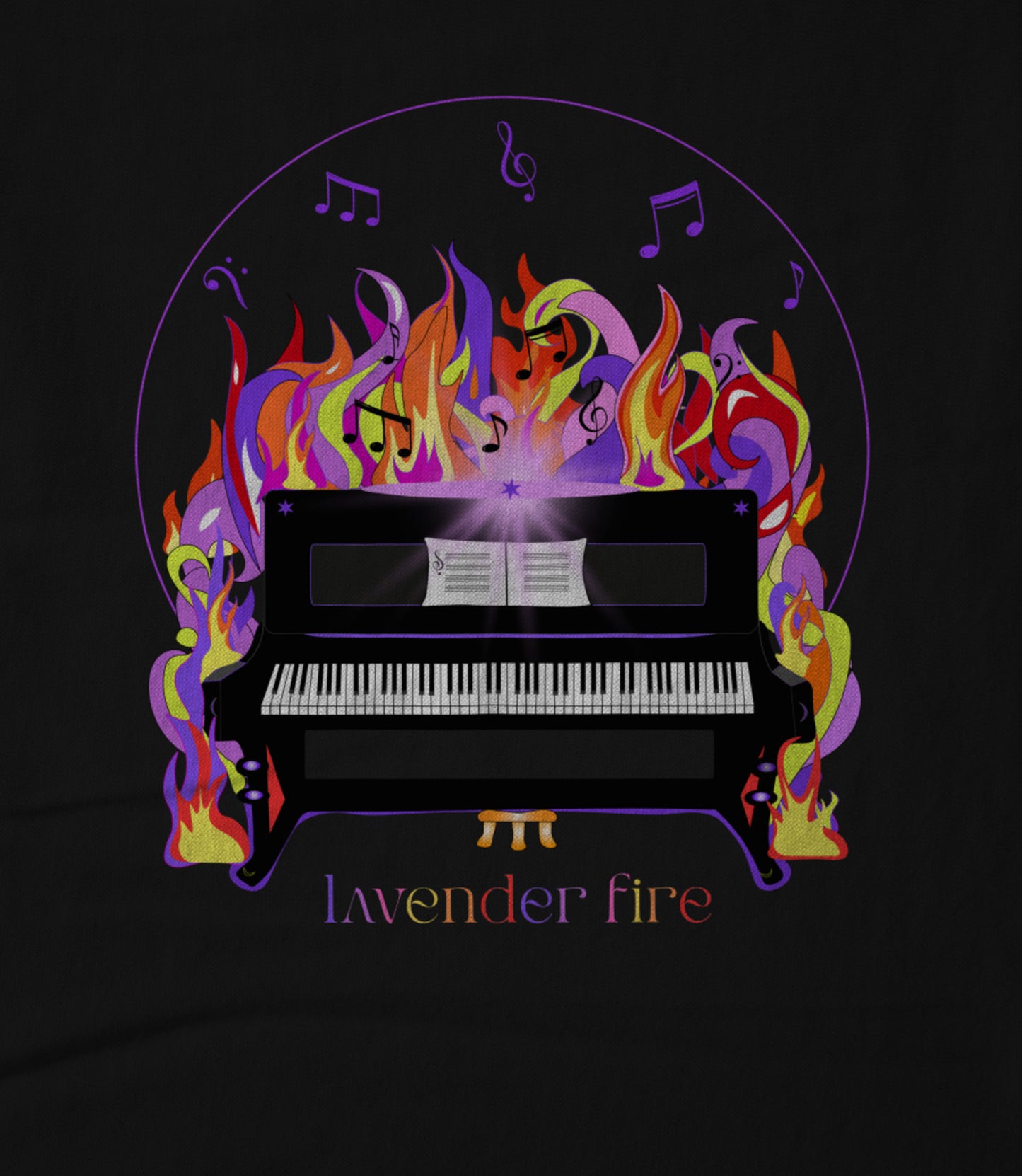 Piano and Fire Design Women's T-shirt
