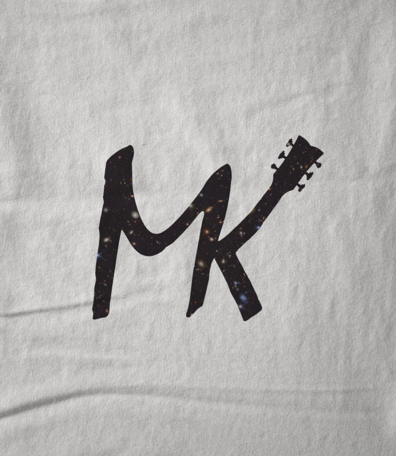 White Tee, Black Logo