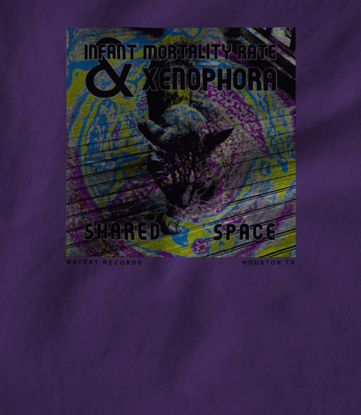 Shared Space on purple Unisex T-shirt