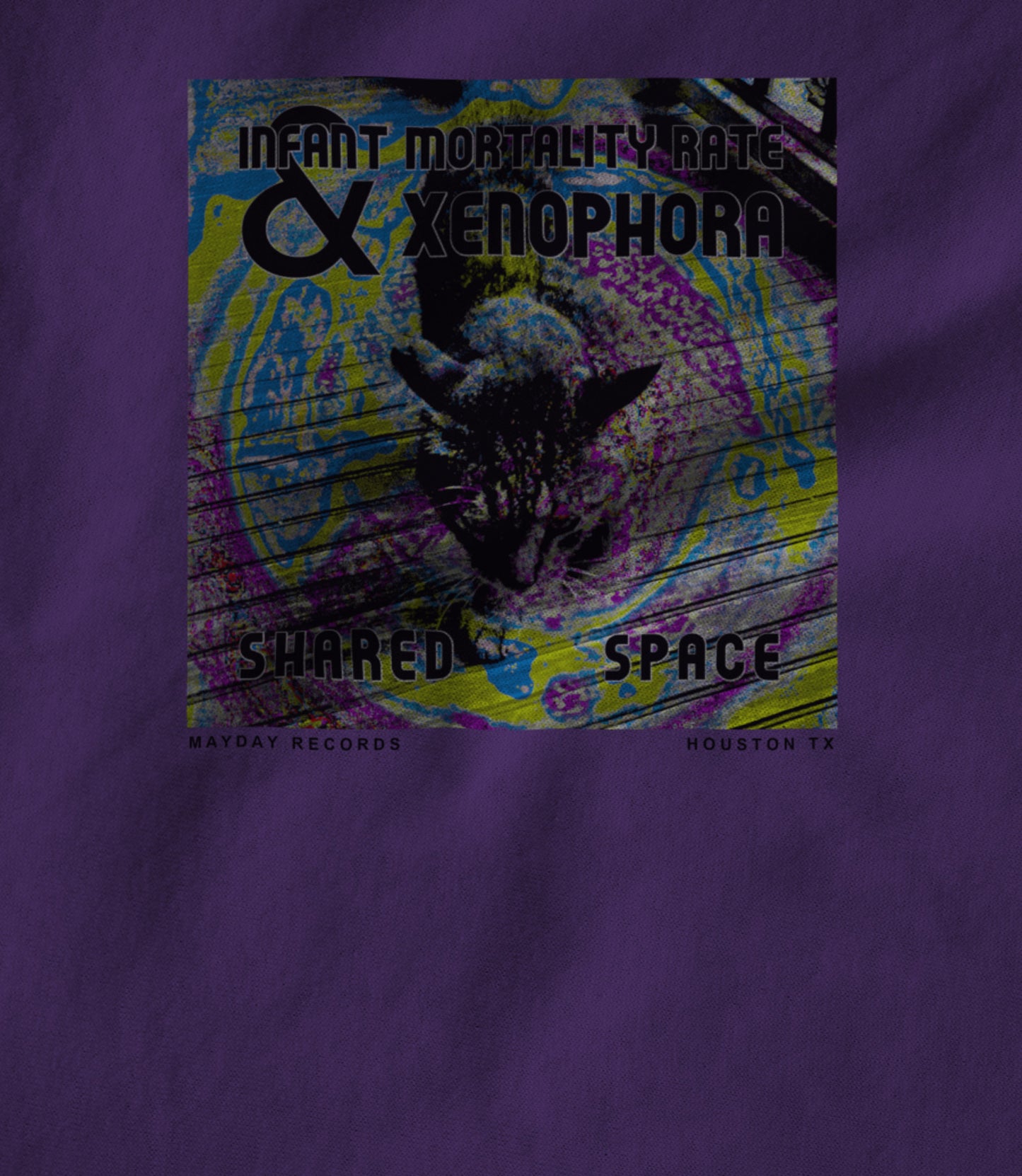 Shared Space on purple Unisex T-shirt