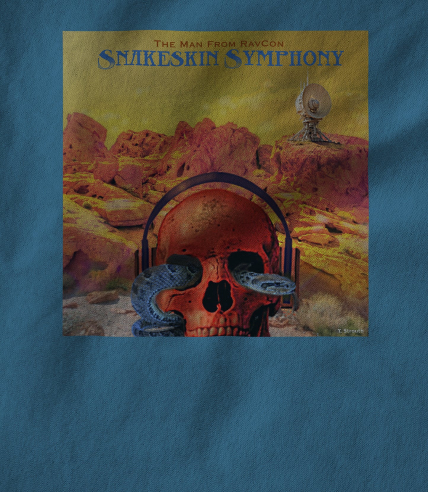Snakeskin Symphony Aqua Unisex T-shirt